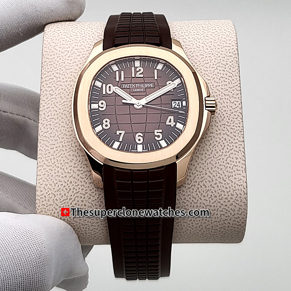 Patek Philippe Aquanaut Rose Gold 5167R-001 Brown Dial Exact 1:1 Super Clone 26-330 S C/430 Swiss Movement Replica Watch