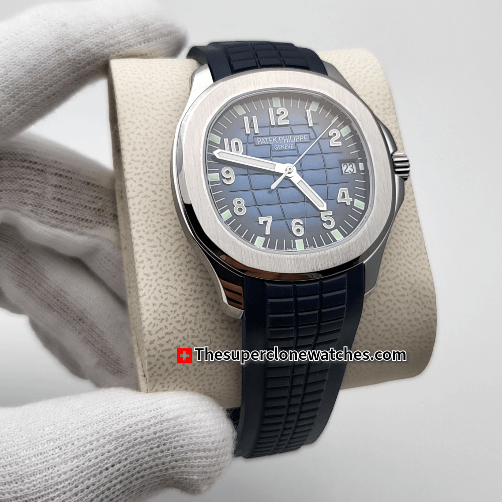 Patek Philippe Aquanaut White Gold 5168G-001 Blue Dial Exact 1:1 Super Clone 26-330 S C Swiss Movement Replica Watch