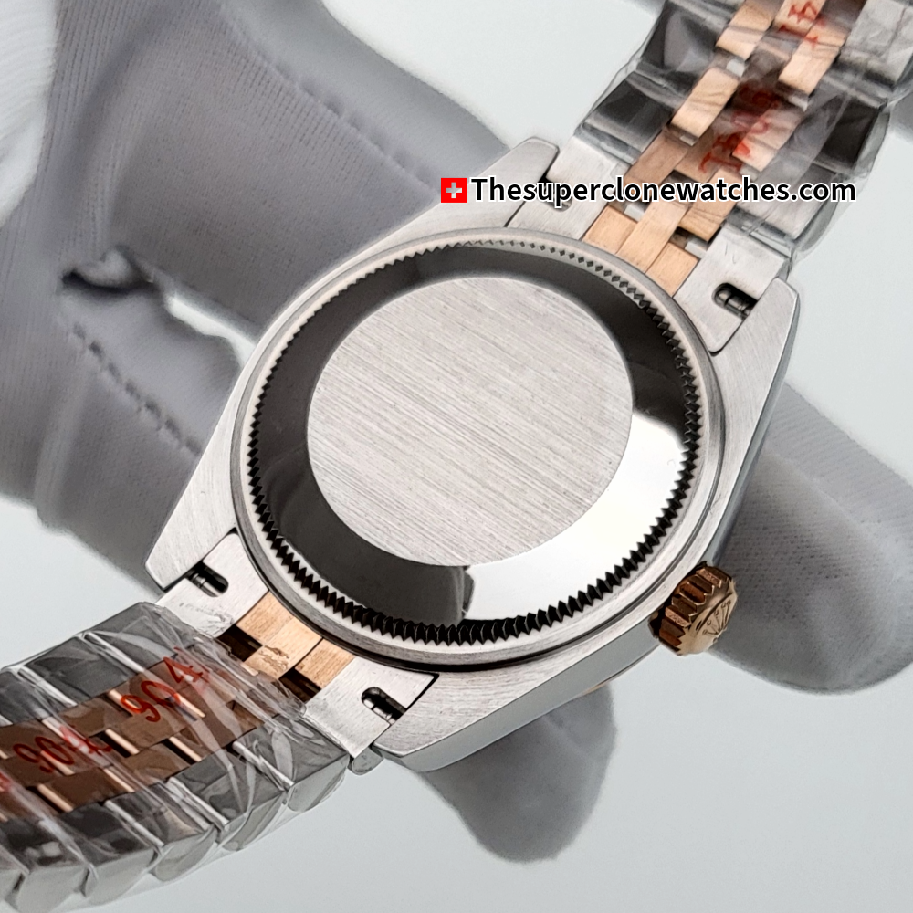 Rolex Datejust Oystersteel and Everose Gold Diamonds Set Silver Dial 31mm Exact 1:1 Super Clone 2236 Swiss Movement Replica Watch Ref-278271