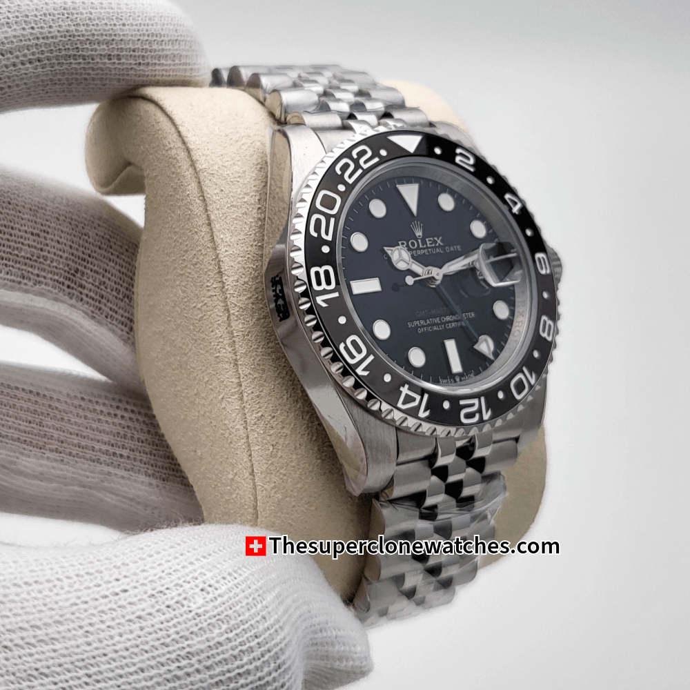 Rolex GMT Master II Bruce Wayne Jubilee Bracelet Exact 1:1 Super Clone 3285 Swiss Movement Replica Watch Ref-126710GRNR