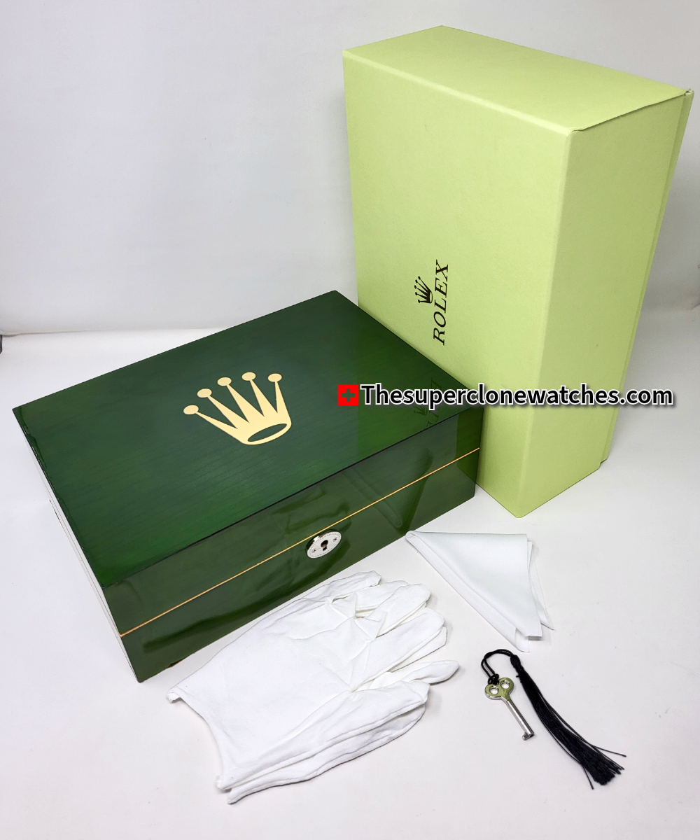 Rolex Watch Box Case Storage Multi 10 Watch Green Display