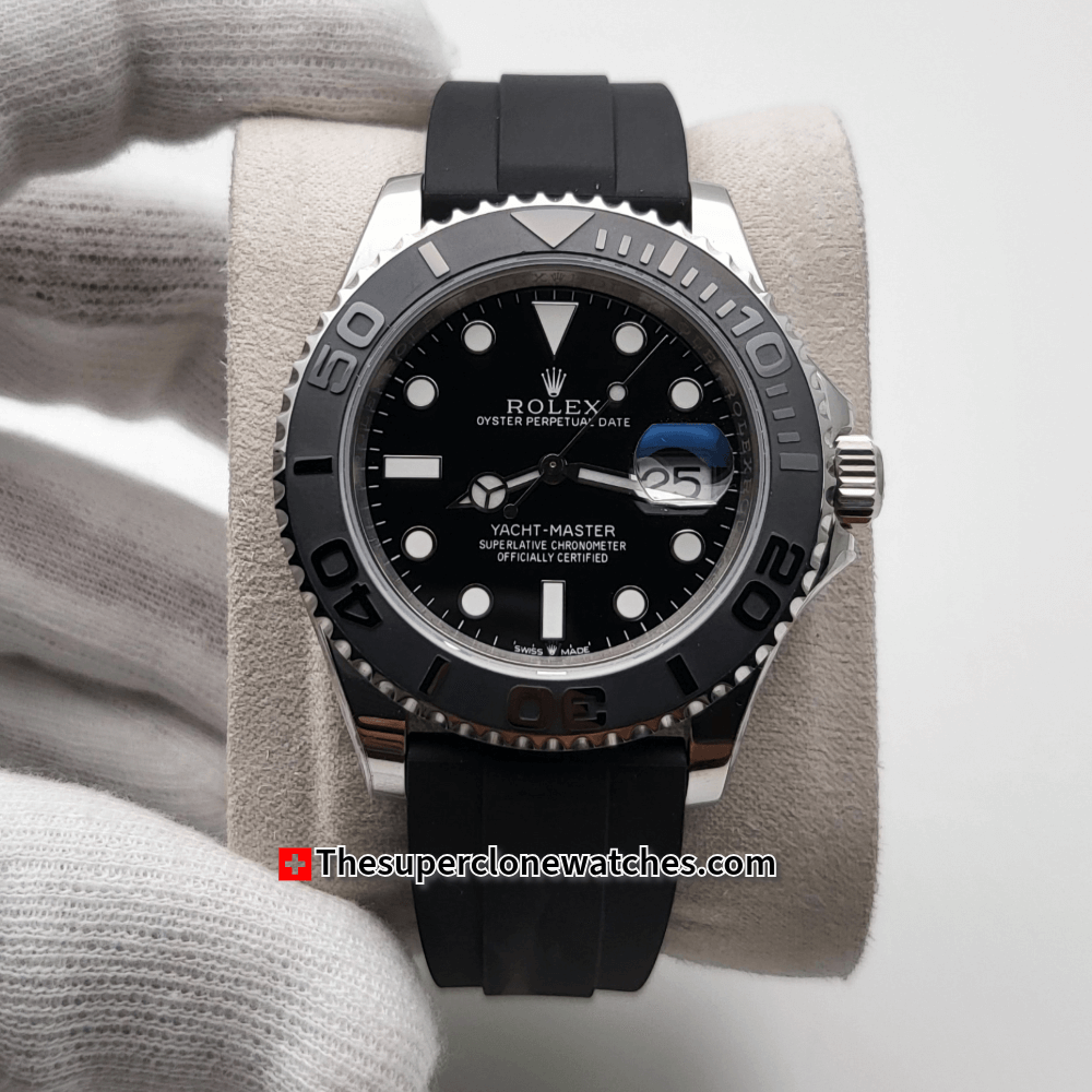 Rolex Yacht-Master White Gold Oysterflex Exact 1:1 Super Clone 3235 Swiss Automatic Replica Watch Ref-226659