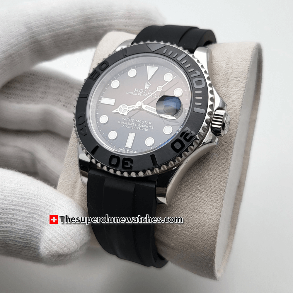 Rolex Yacht-Master White Gold Oysterflex Exact 1:1 Super Clone 3235 Swiss Automatic Replica Watch Ref-226659