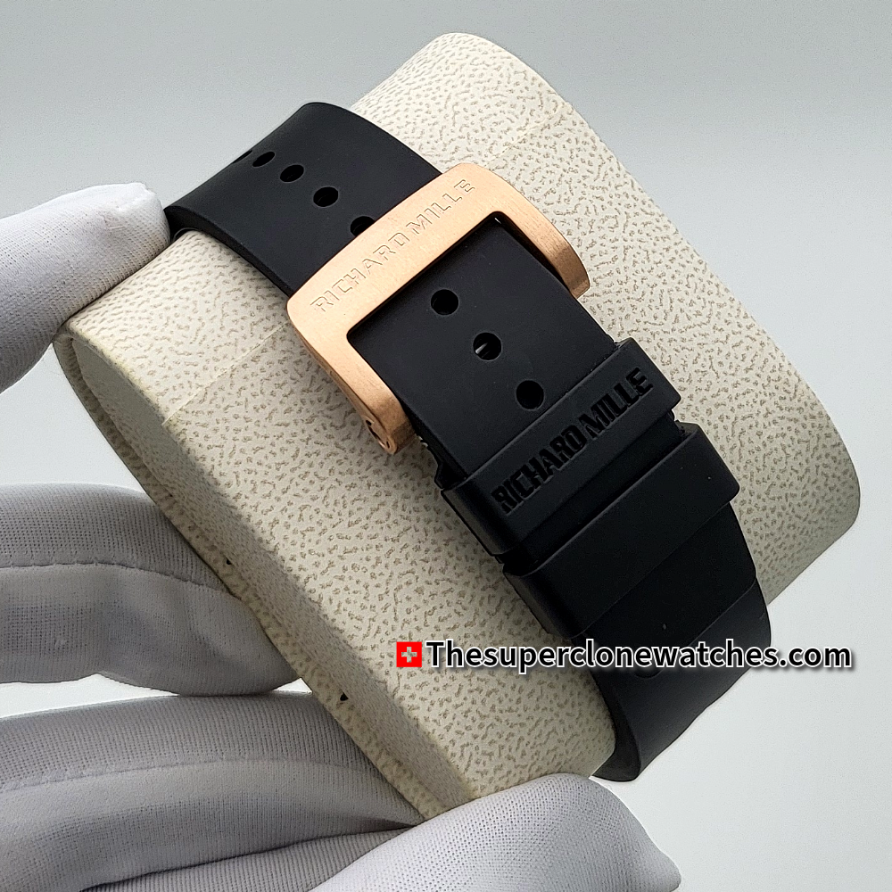 Richard Mille RM 011 Rose Gold Flyback Chronograph Exact 1:1 Super Clone RM 11-03 Swiss Movement Replica Watch