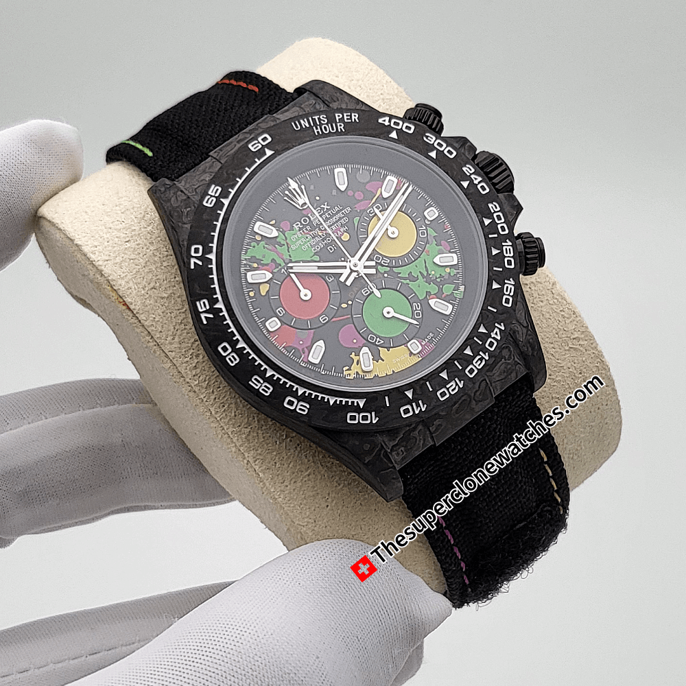 Rolex Cosmograph Daytona Diw “Motley 41mm” Exact 1:1 Super Clone 4130 Swiss Replica Watch