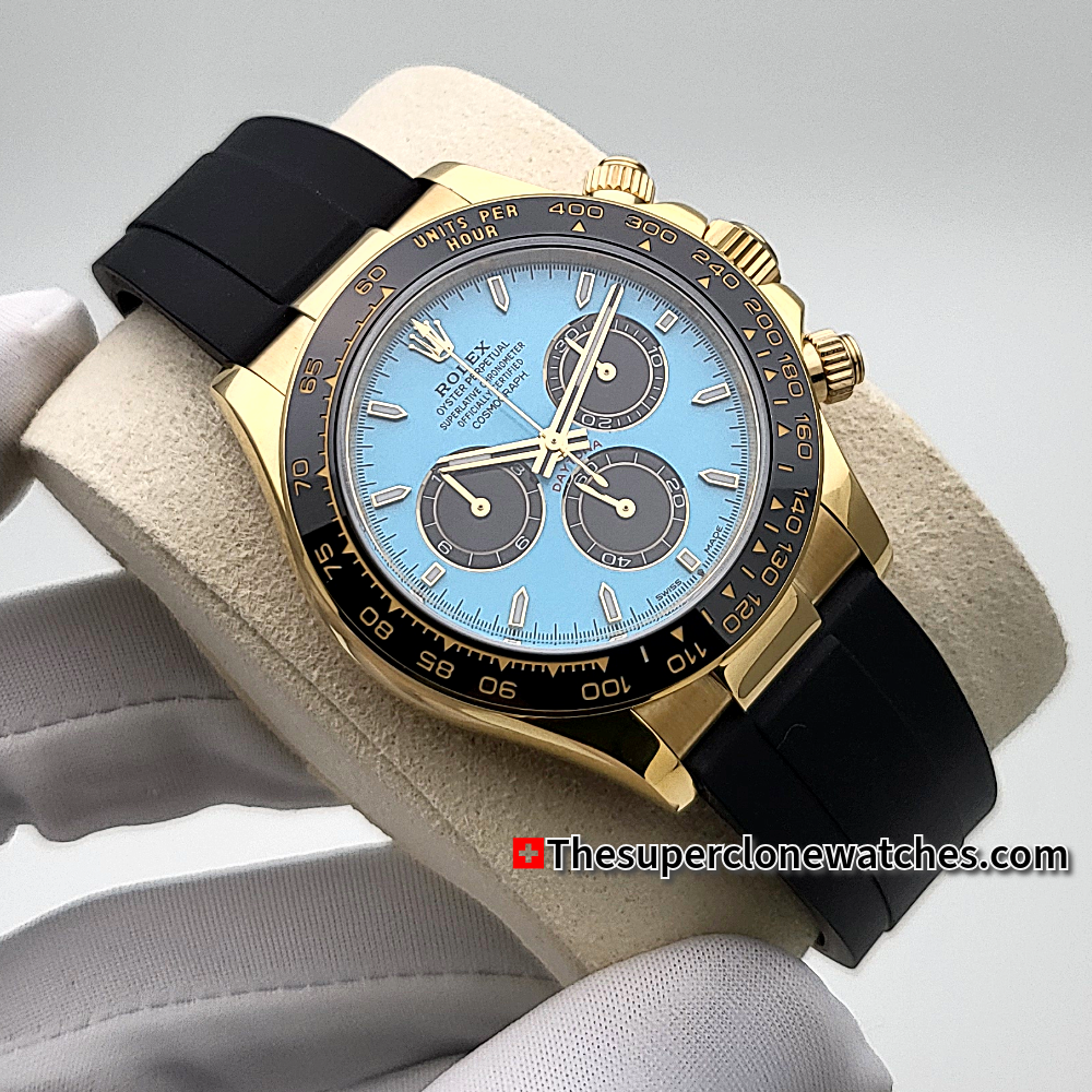 Rolex Cosmograph Daytona Tiffany Exact 1:1 Super Clone 4131 Swiss Movement Replica Watch Ref-126518LN