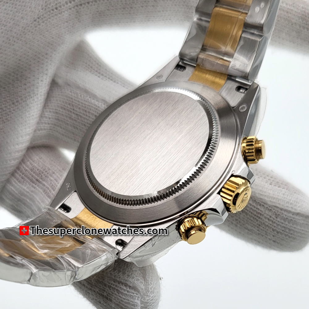 Rolex Cosmograph Daytona Yellow Rolesor Black Dial Exact 1:1 Super Clone 4131 Swiss Movement Replica Watch Ref-126503