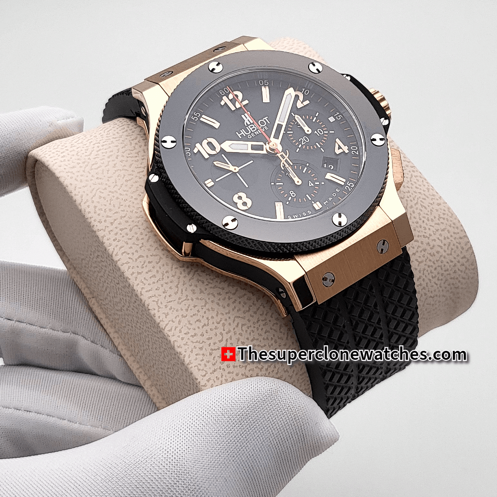 Hublot Big Bang Original Gold Ceramic Exact 1:1 Super Clone HUB4100 Swiss Movement Replica Watch
