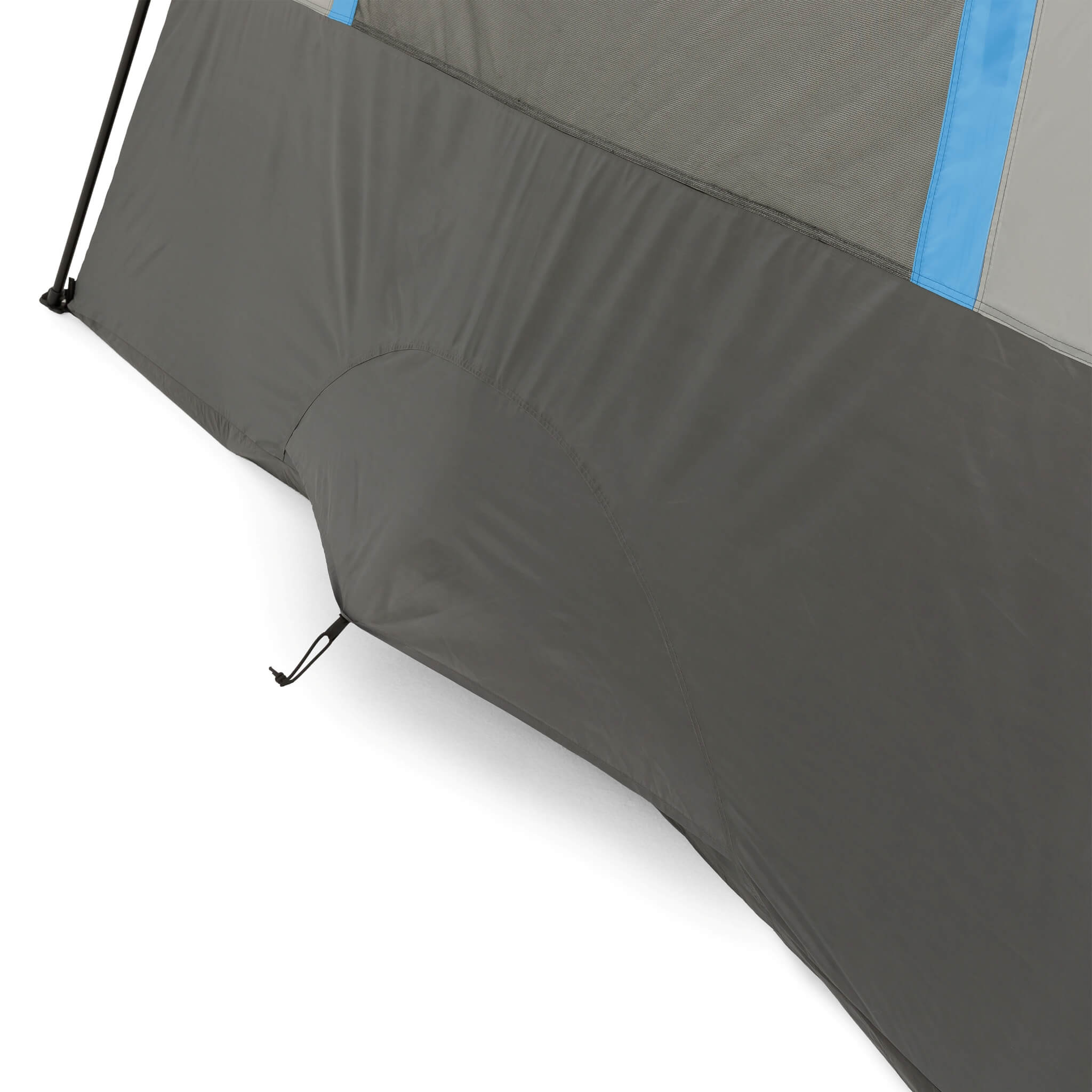 CORE 10 person lighted instant cabin tent ground vent detail with reinforced seams, durable fabric.