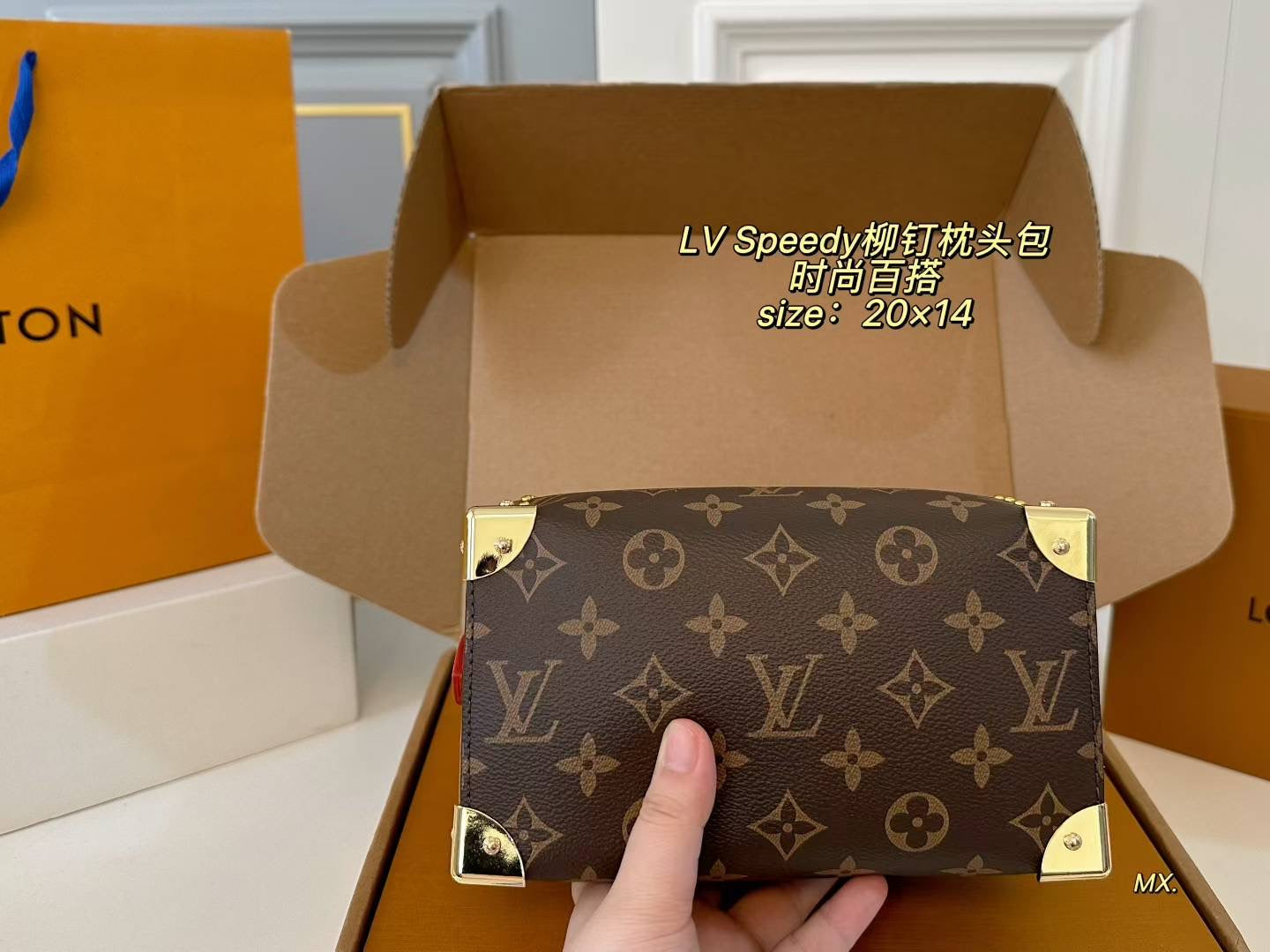 LV 25ss Speedy Studded Pillow Bag