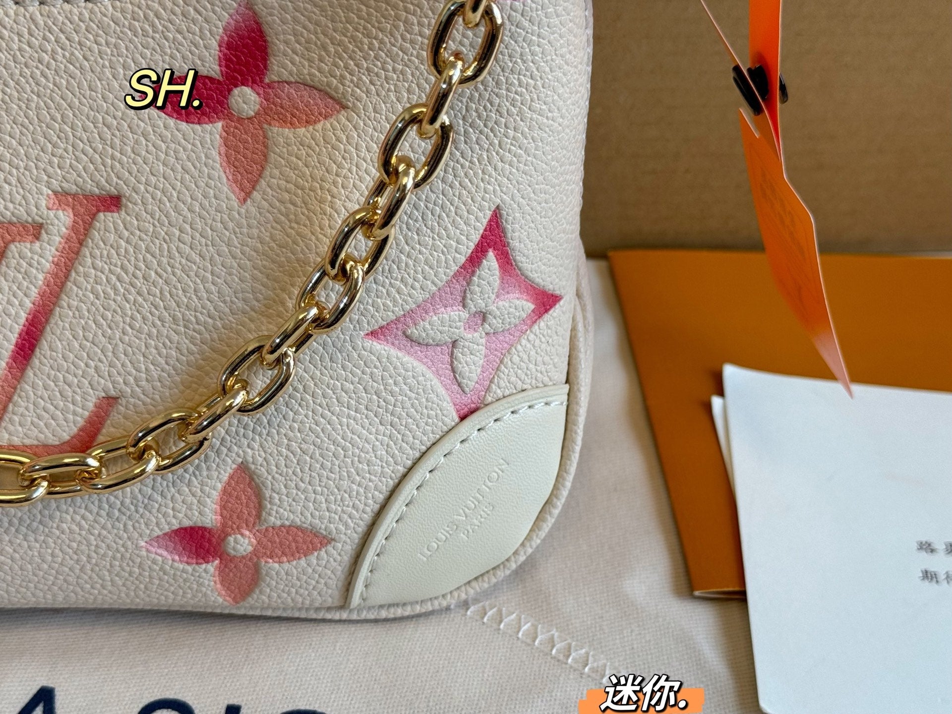 LV Boulogne Mini Embossed Vintage Horn Bag