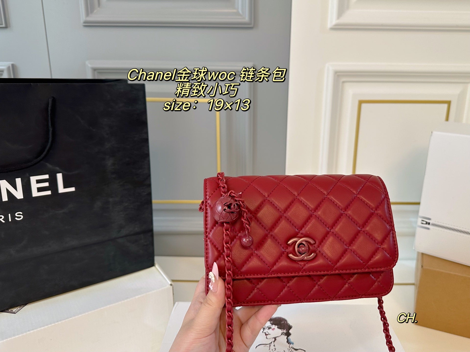 CHANEL Golden Ball WOC chain bag