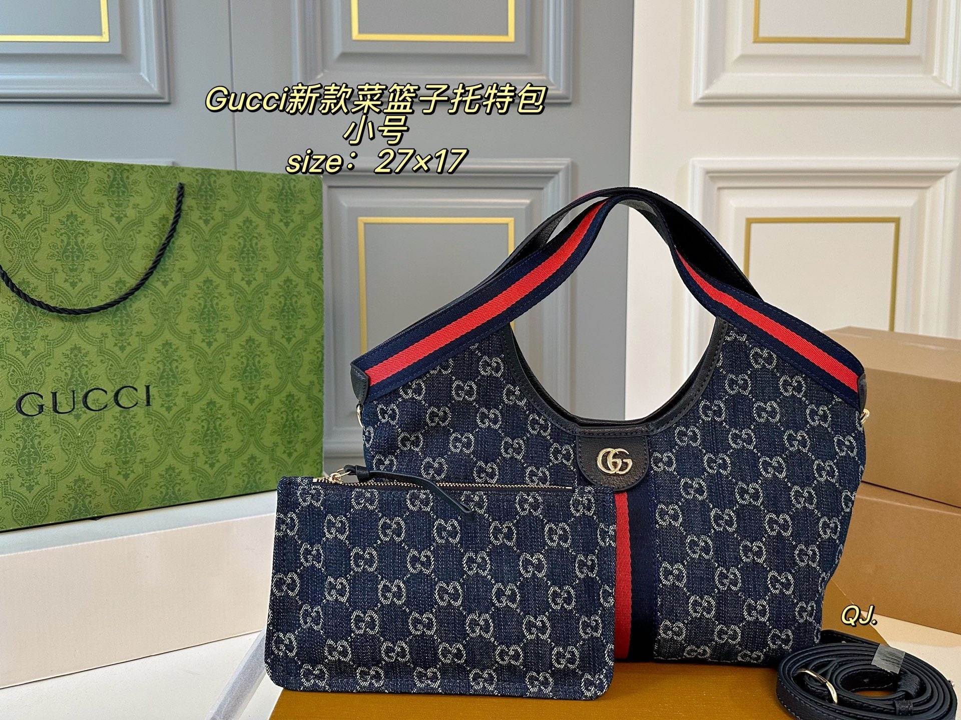 GUCCI Cowboy Canvas Tote Bag