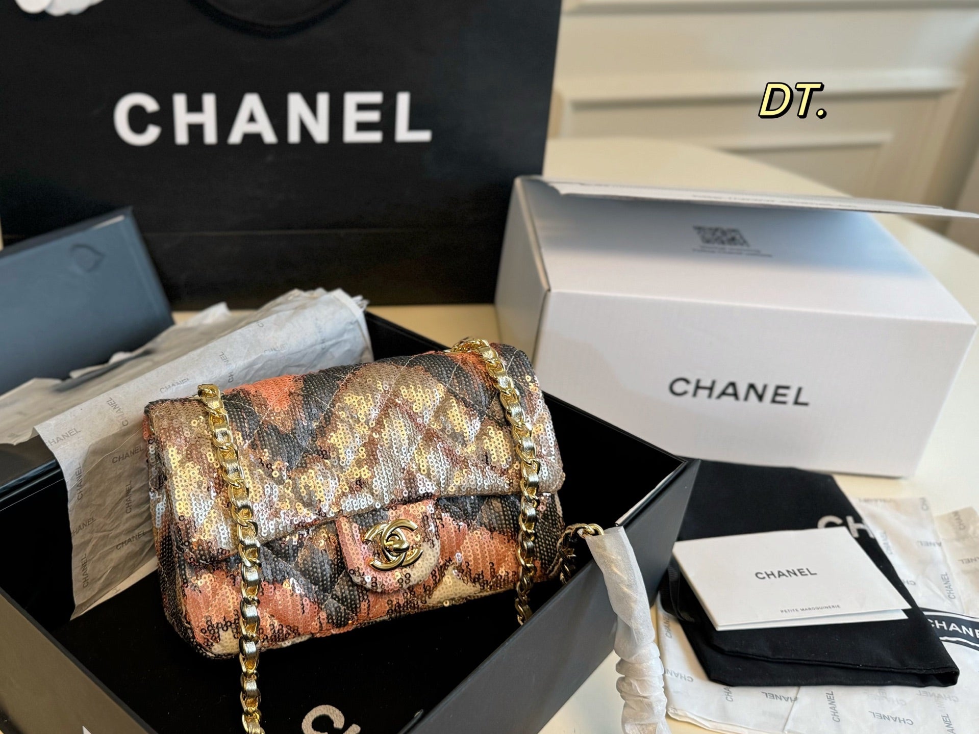 CHANEL Sequin Square Bag