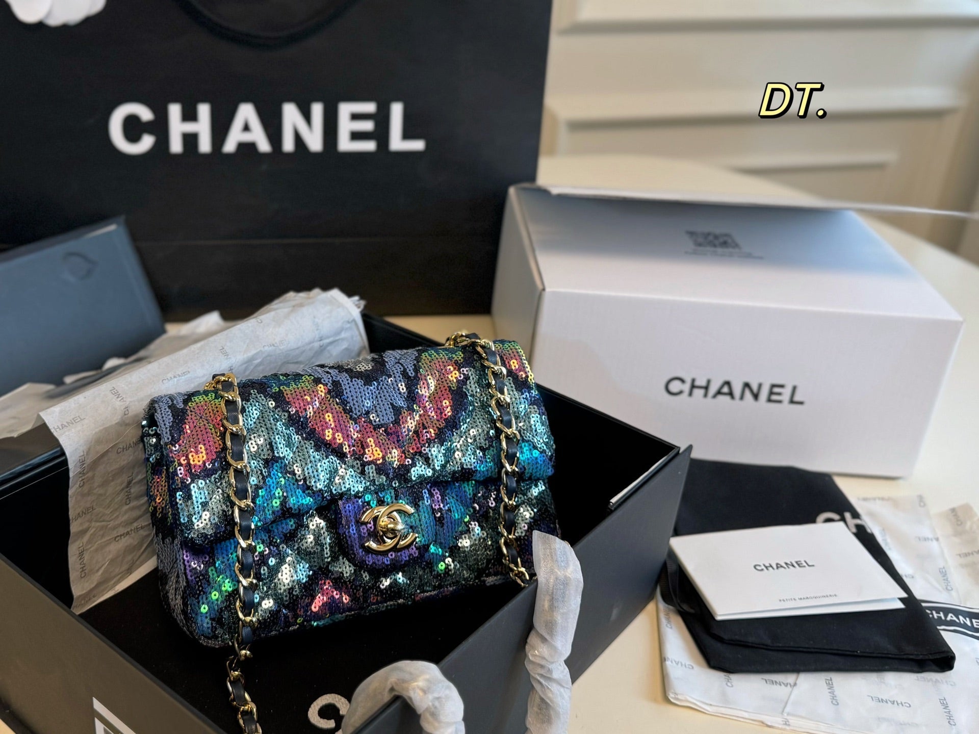 CHANEL Sequin Square Bag