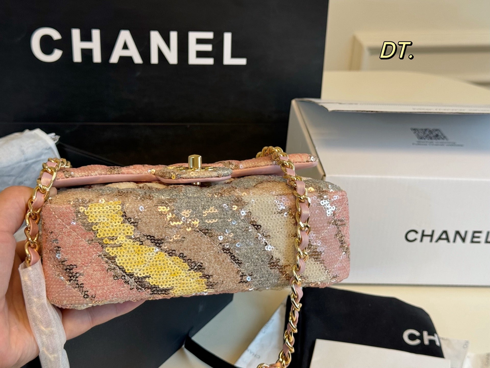 CHANEL Sequin Square Bag
