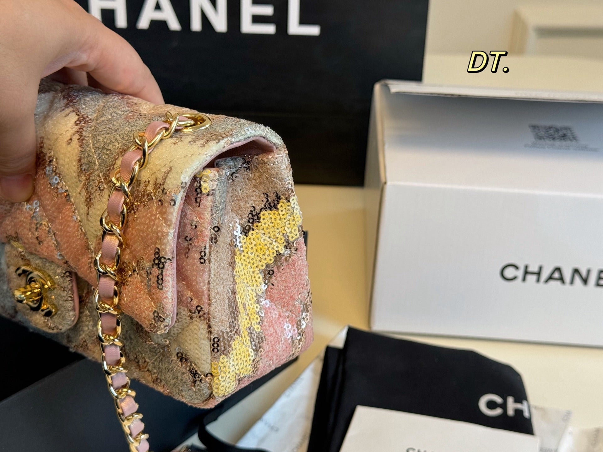 CHANEL Sequin Square Bag