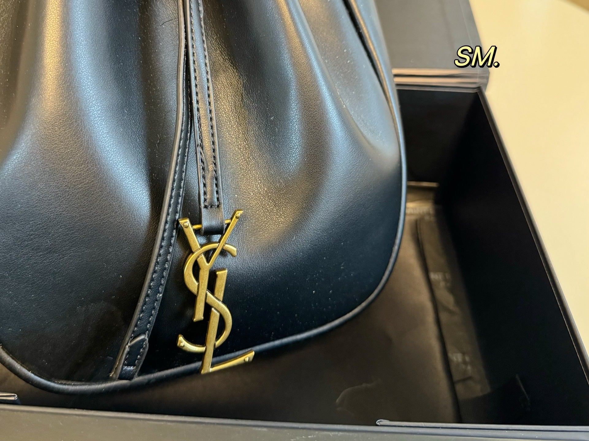 YSL Drawstring bucket shopping bag