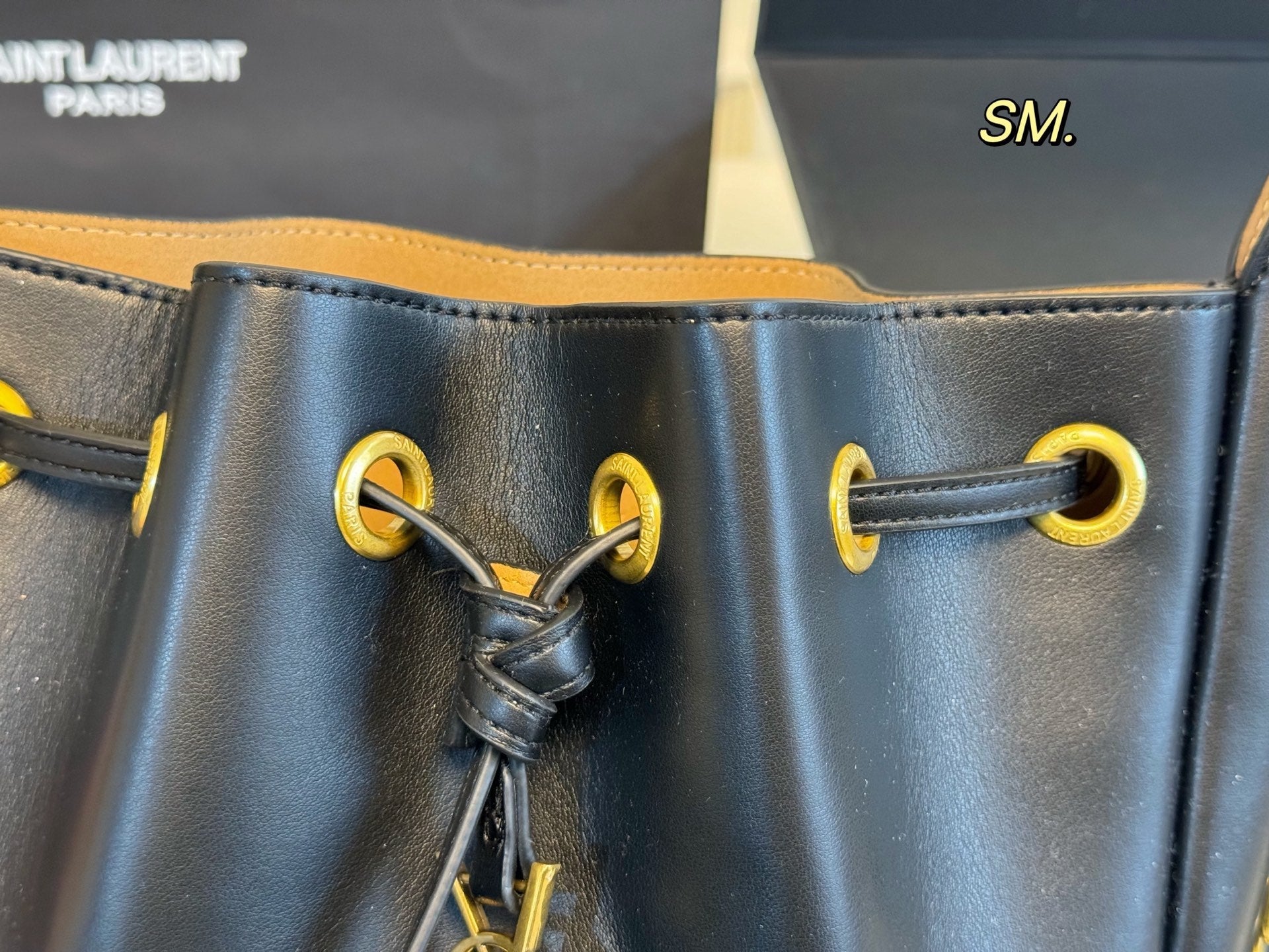 YSL Drawstring bucket shopping bag