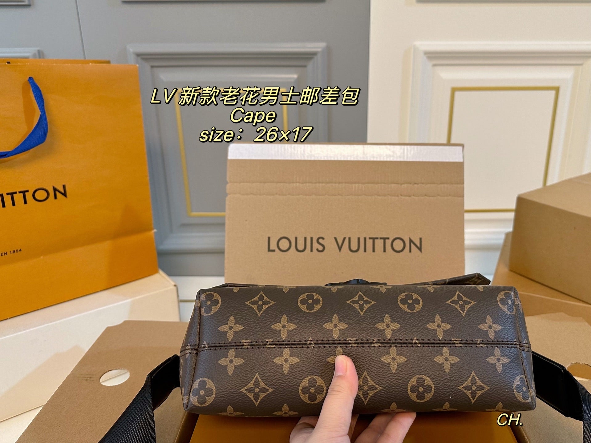 LV Cape Embossed Messenger Bag