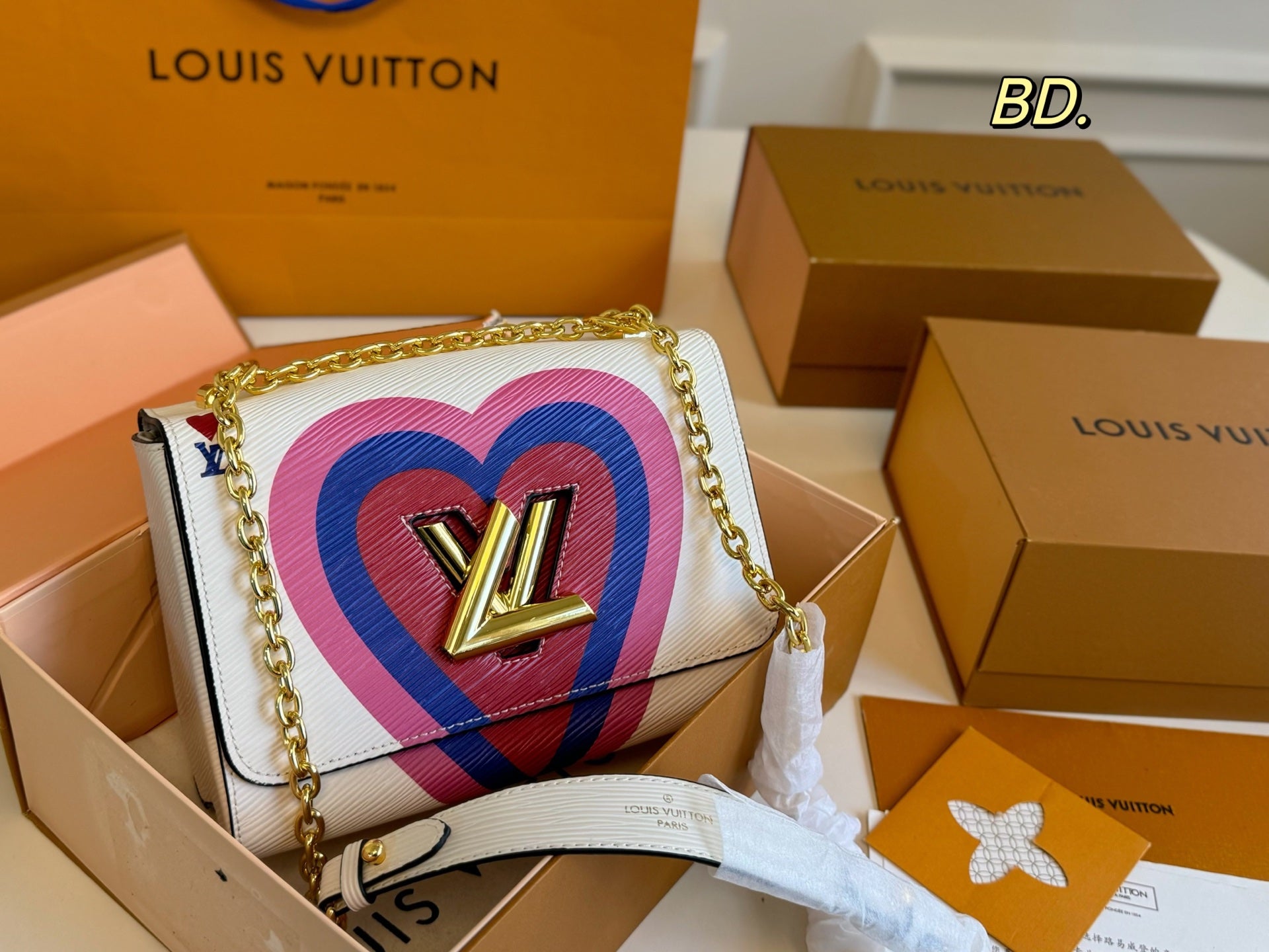 LV Heart Twist Crossbody Handbag