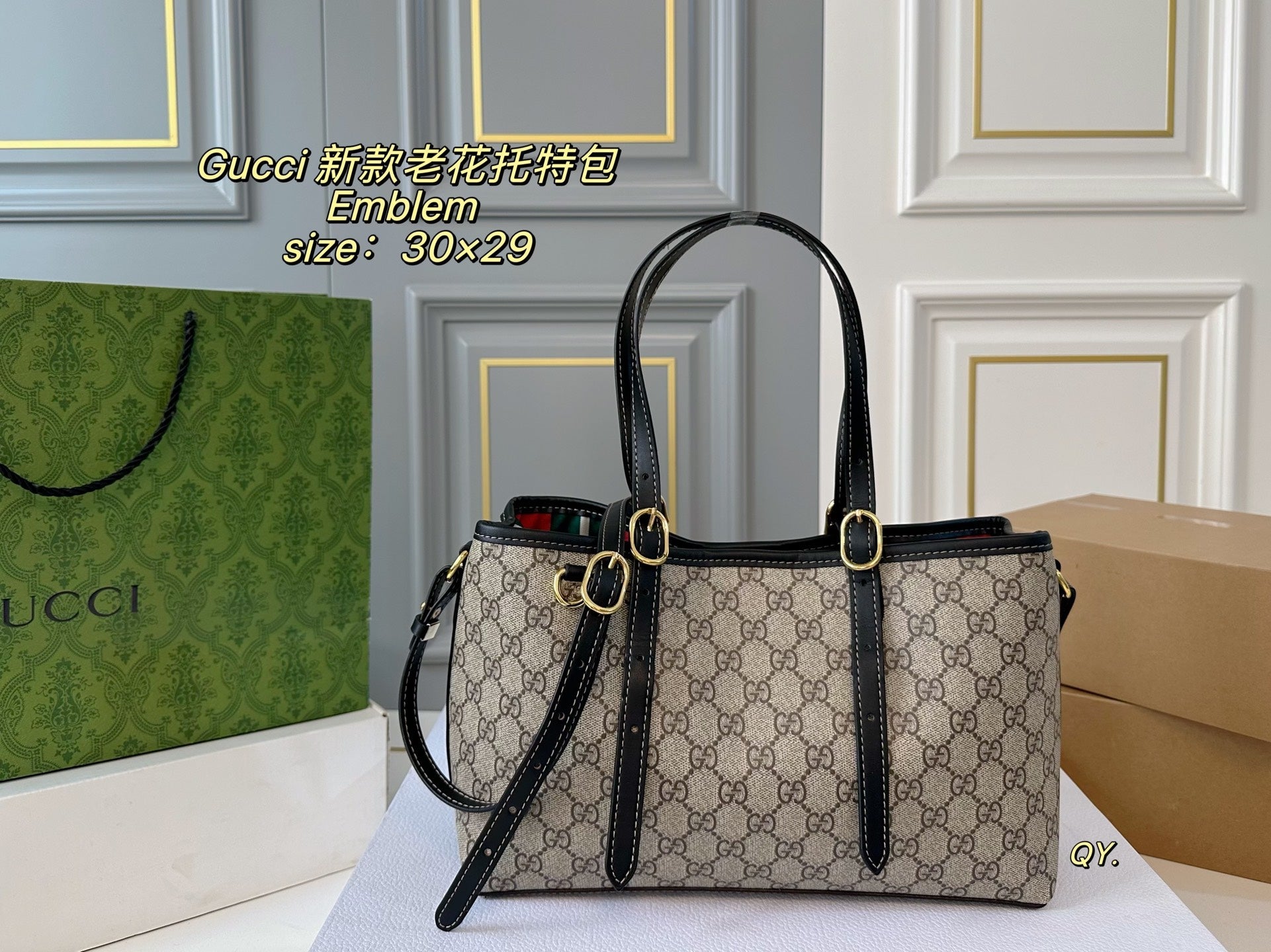 GUCCI Emblem Tote
