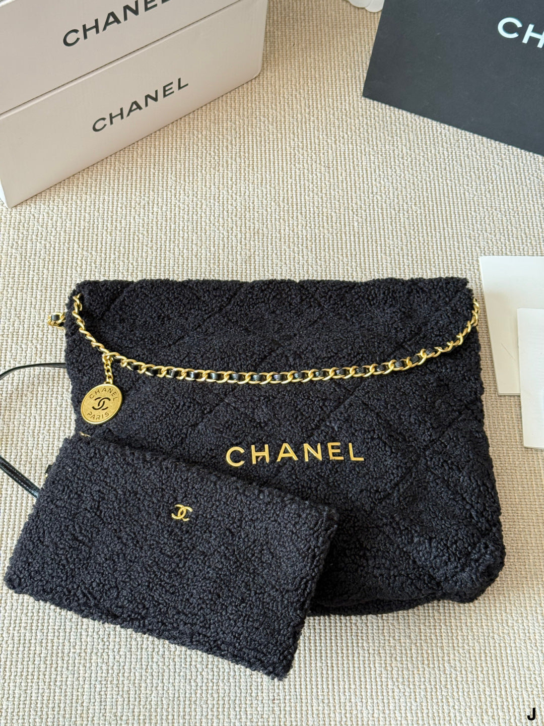 Chanel Chain Plush Trash Bag