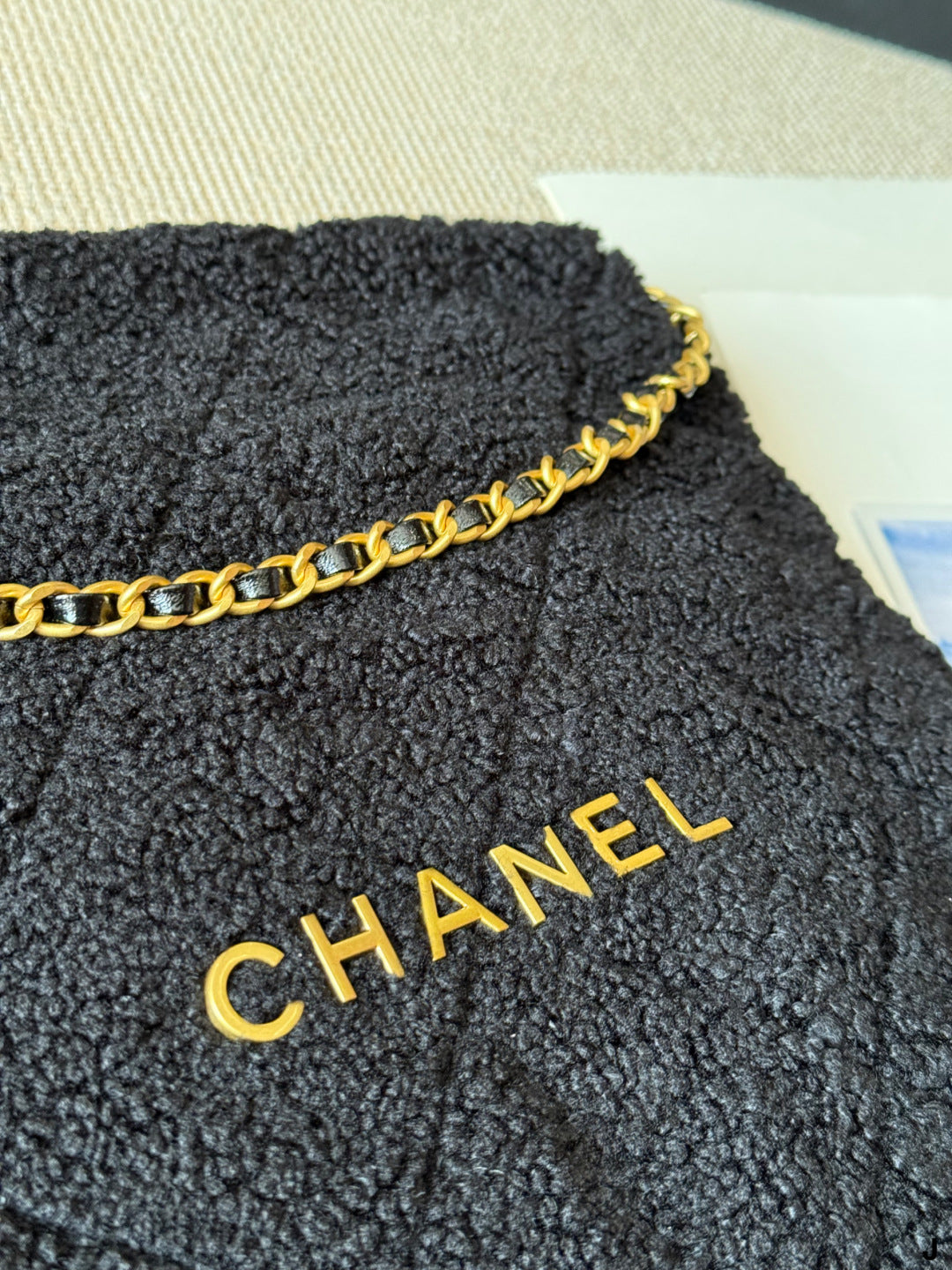 Chanel Chain Plush Trash Bag