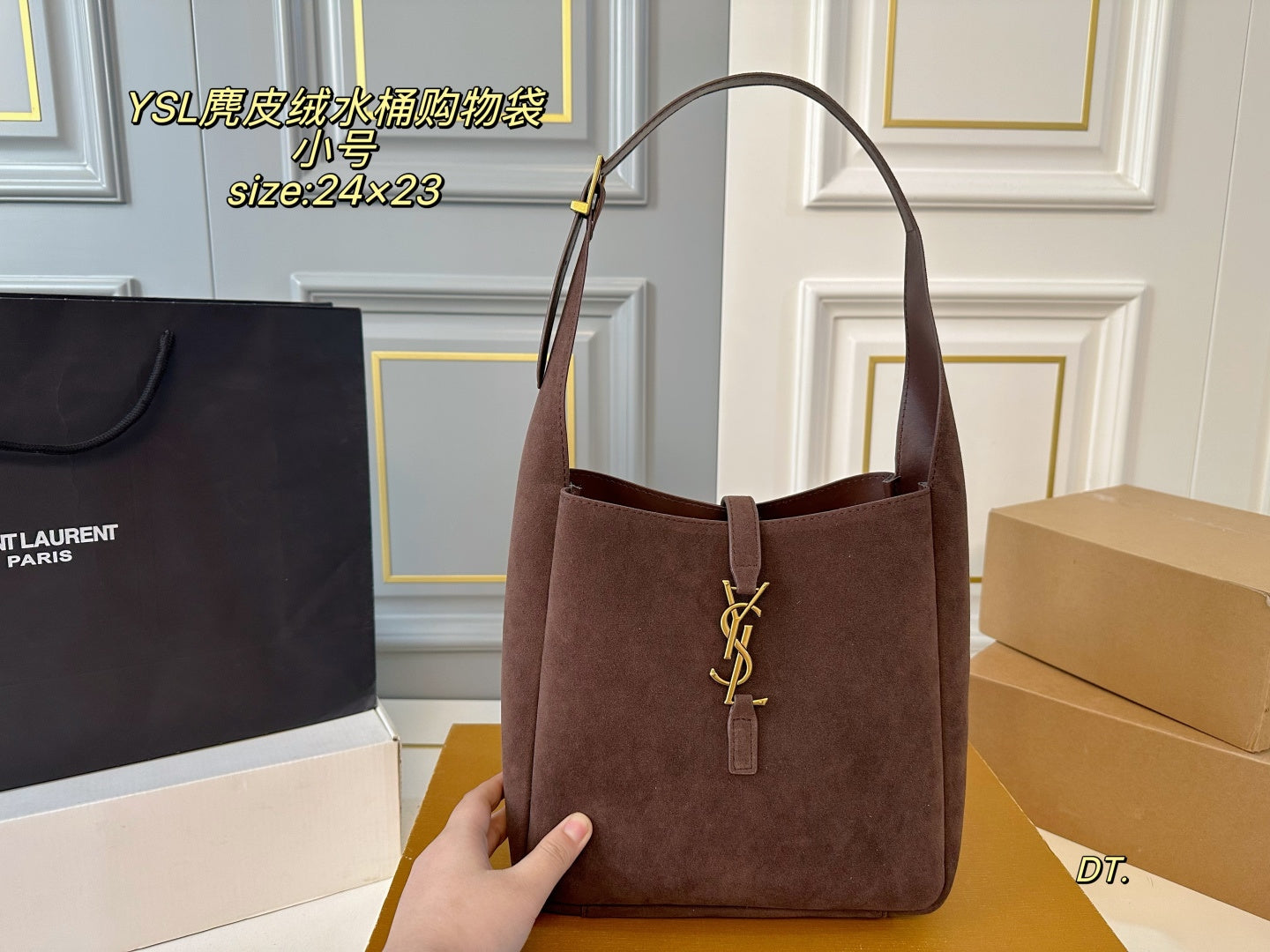 YSL hobo Suede Bucket Bag