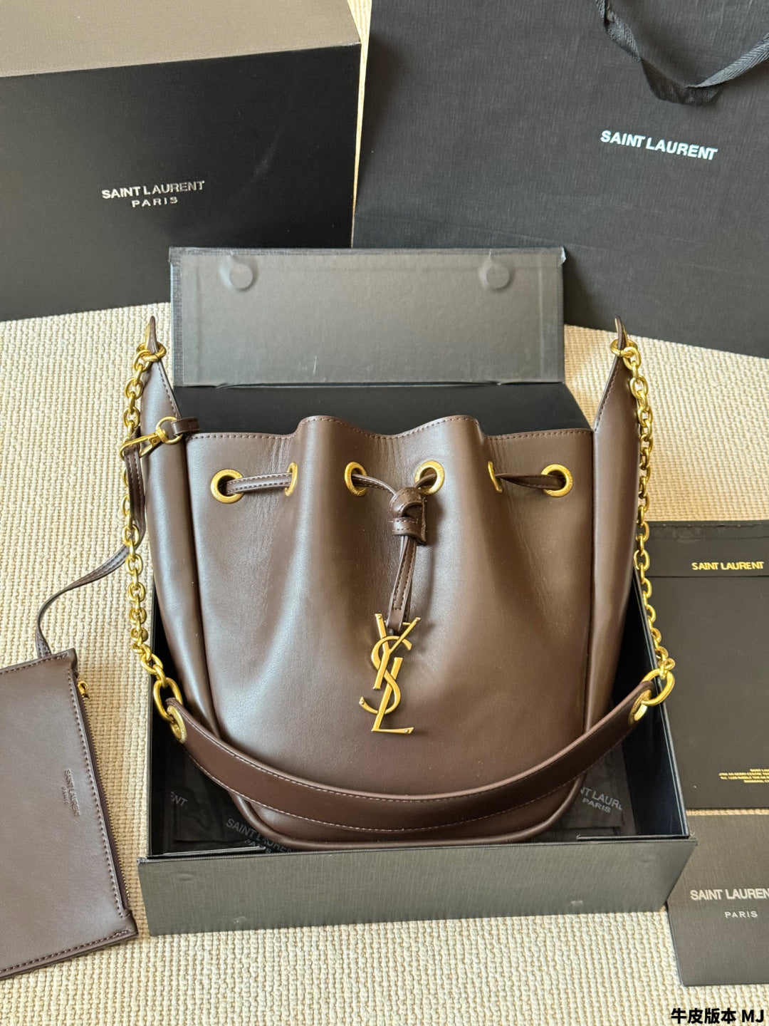 YSL Drawstring Bucket Bag