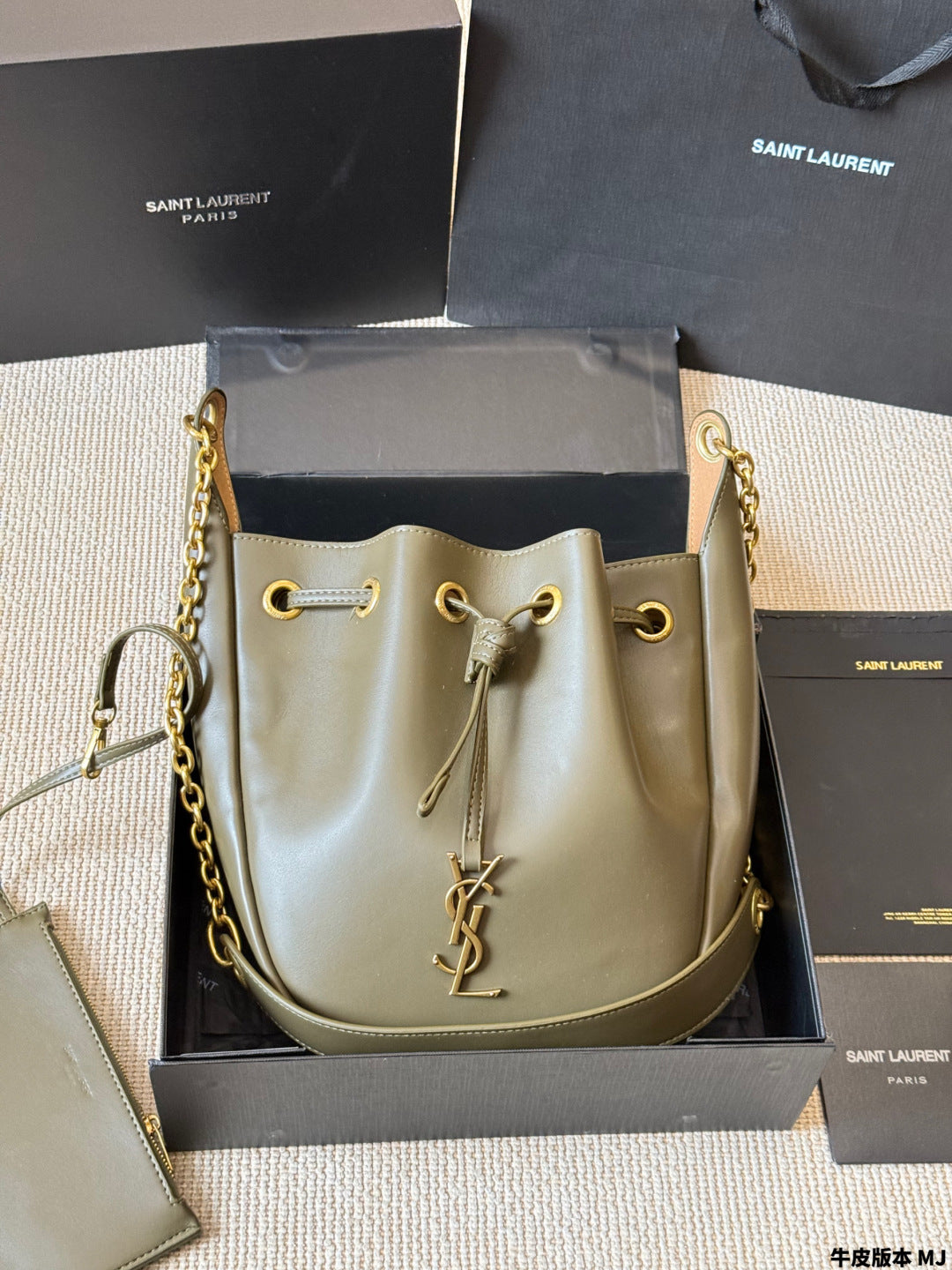 YSL Drawstring Bucket Bag