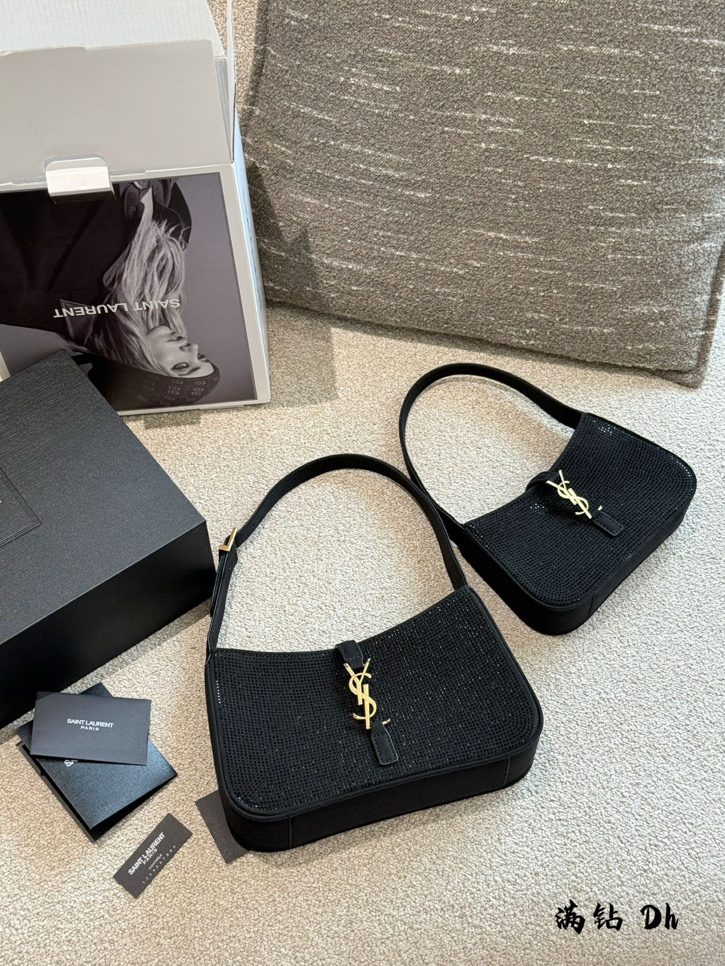 YSL hobo Diamond-encrusted underarm bag