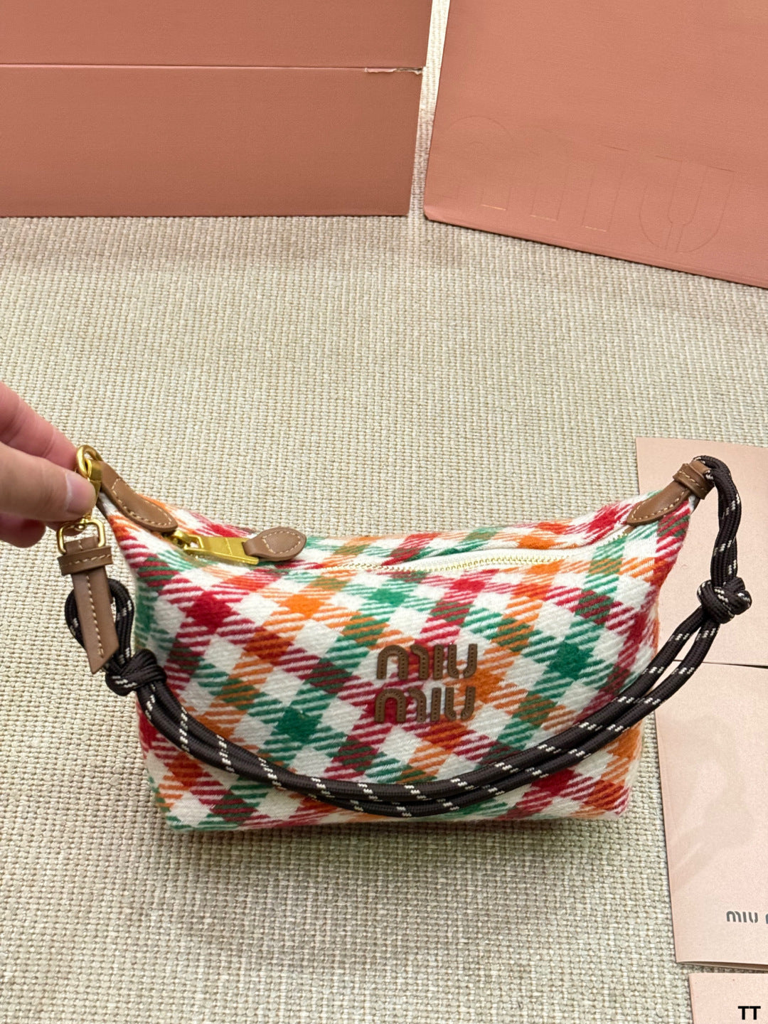 MiuMiu Woolen Lunch Box Bag