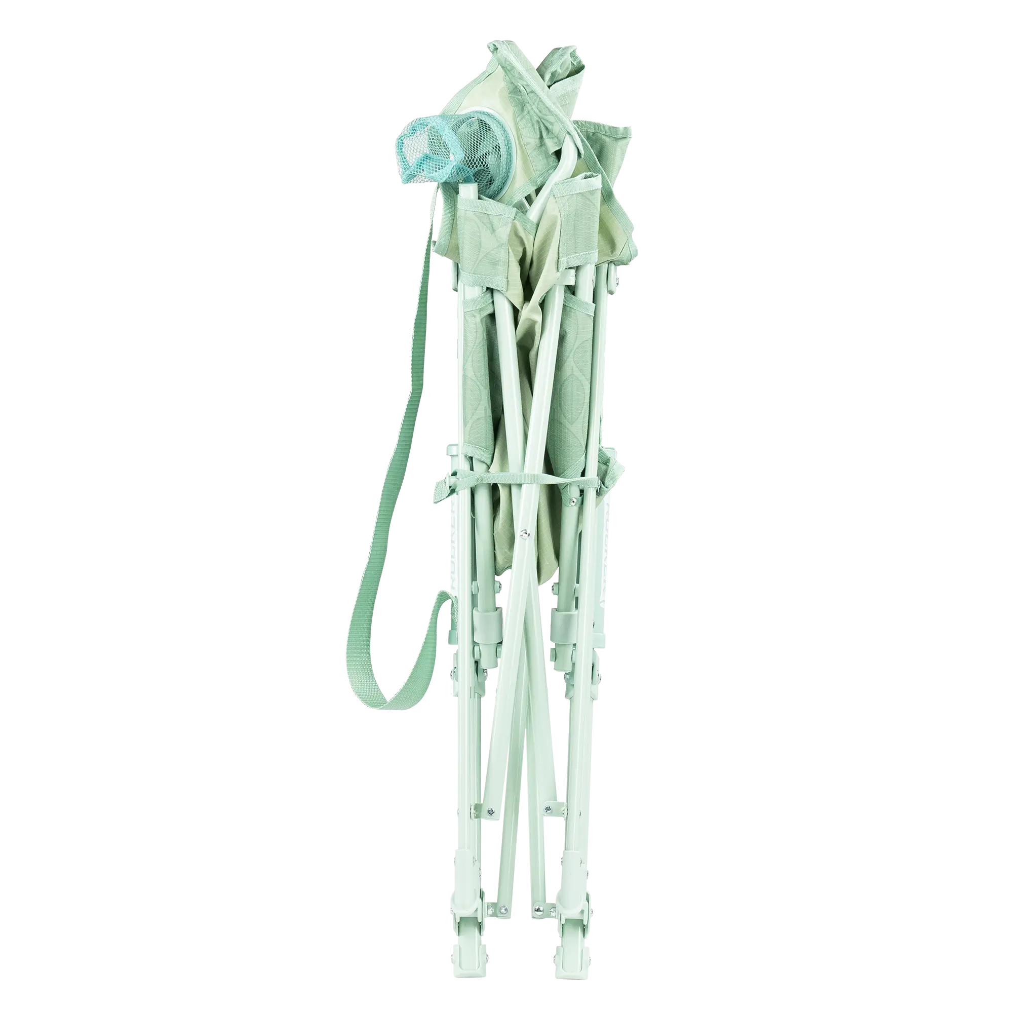 Kickback Rocker, Pastel Green Leaf, Collapsed