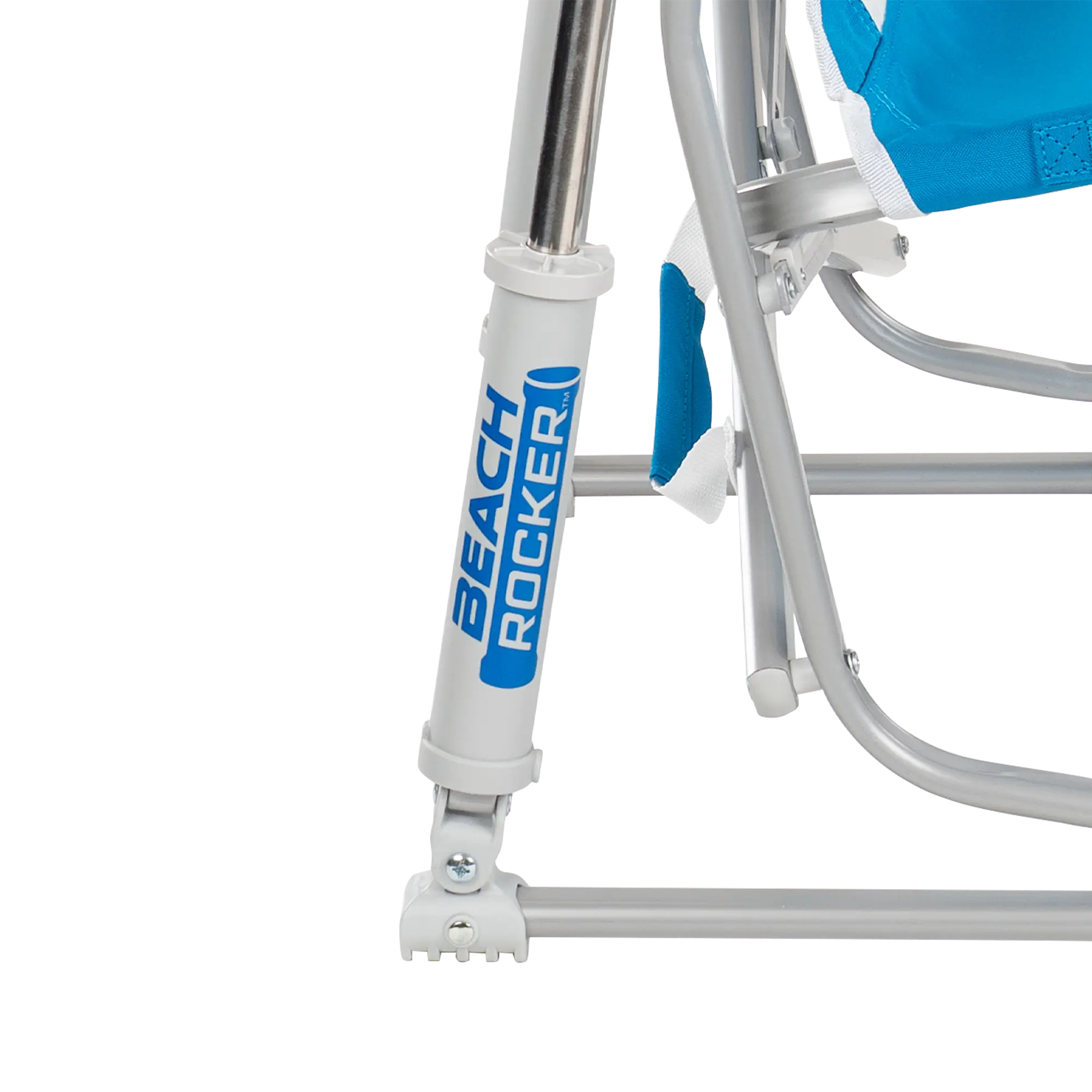 Beach Rocker, Saybrook Blue, Spring-Action Shocks