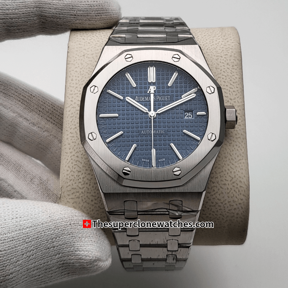 Audemars Piguet Royal Oak Stainless Steel Blue Dial Exact 1:1 Super Clone 3120 Swiss Movement Replica Watch