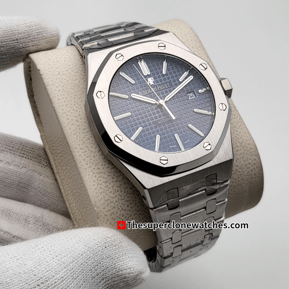 Audemars Piguet Royal Oak Stainless Steel Blue Dial Exact 1:1 Super Clone 3120 Swiss Movement Replica Watch
