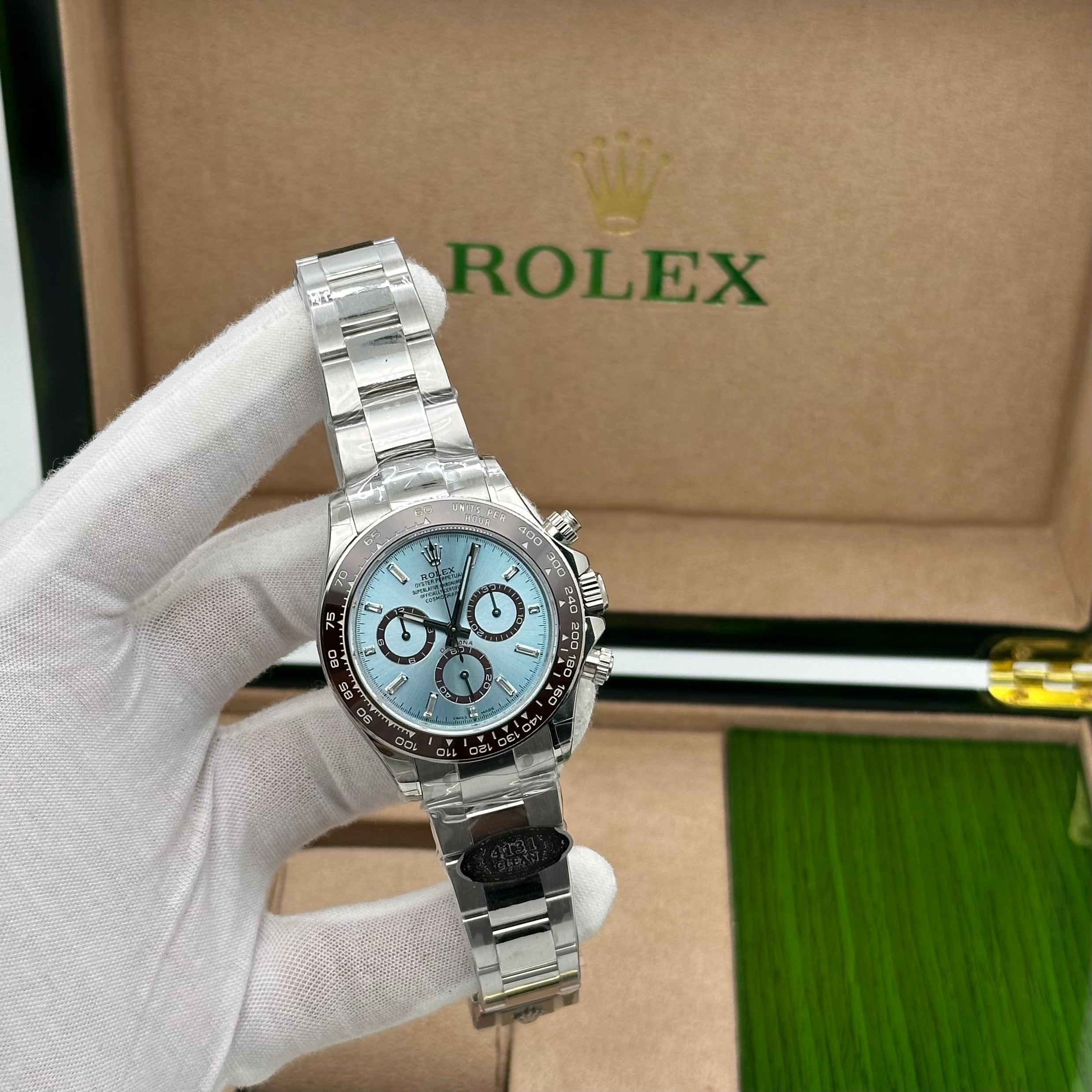 Rolex Cosmograph Daytona “Ice Blue Dial” Platinum with Open Caseback