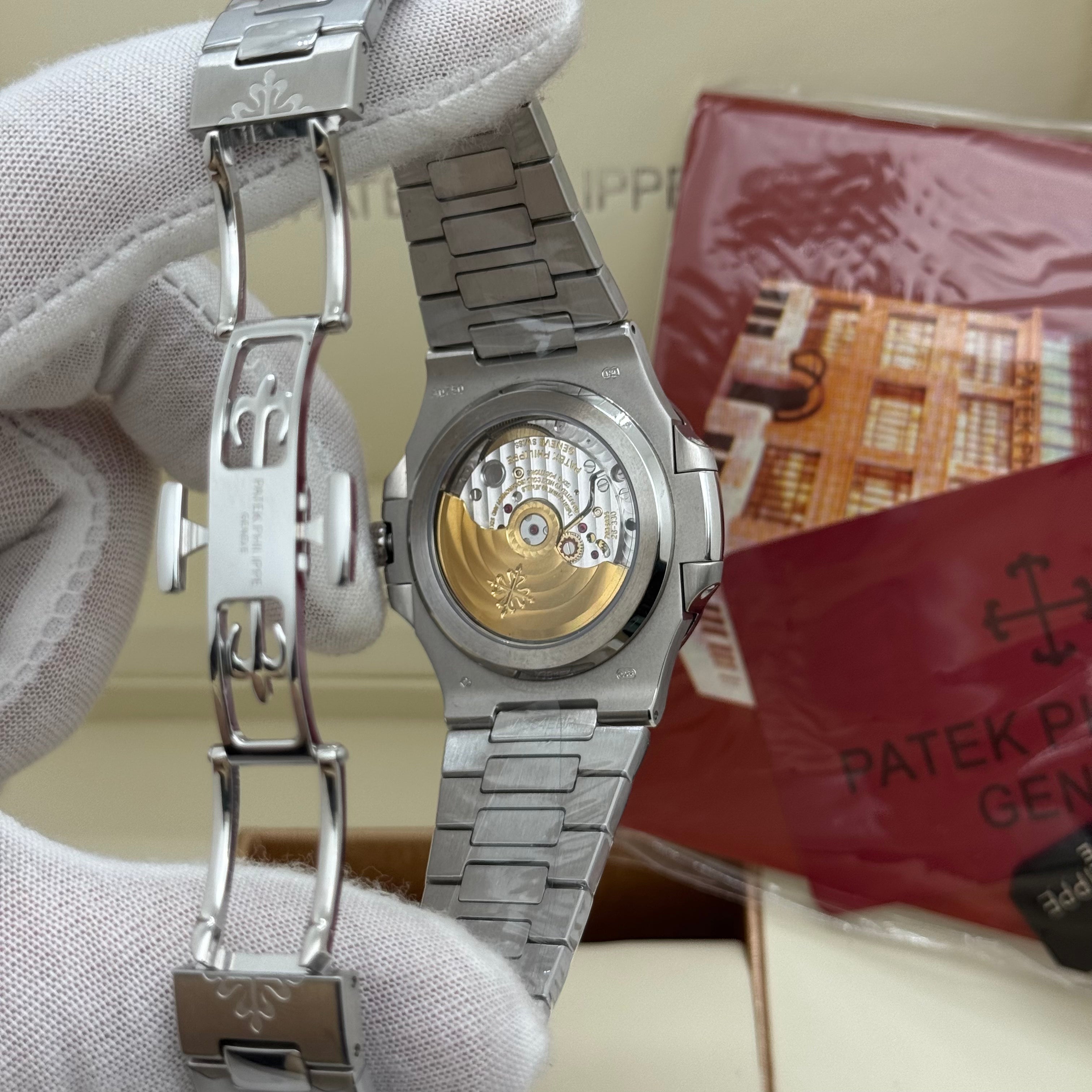 Patek Philippe nautilus men's mechanical watch blue Dial 40MM