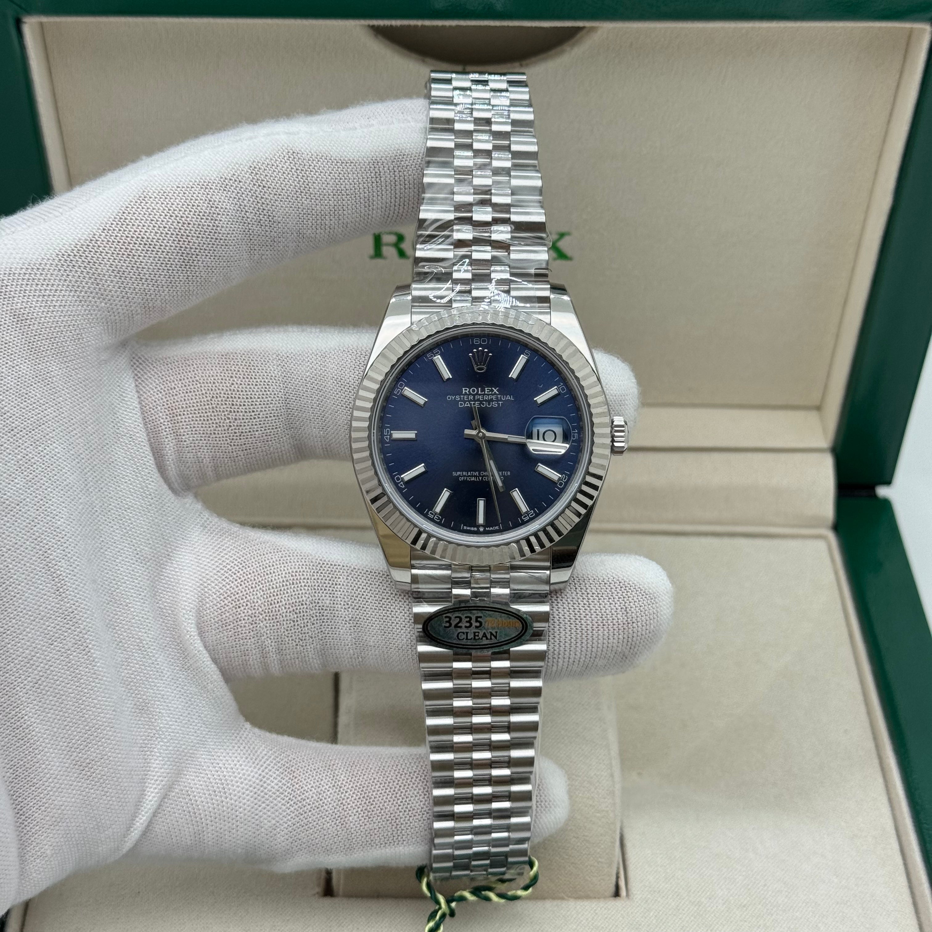 Rolex datejust NEW Swiss Clone Blue Dial Stainless Steel 41MM