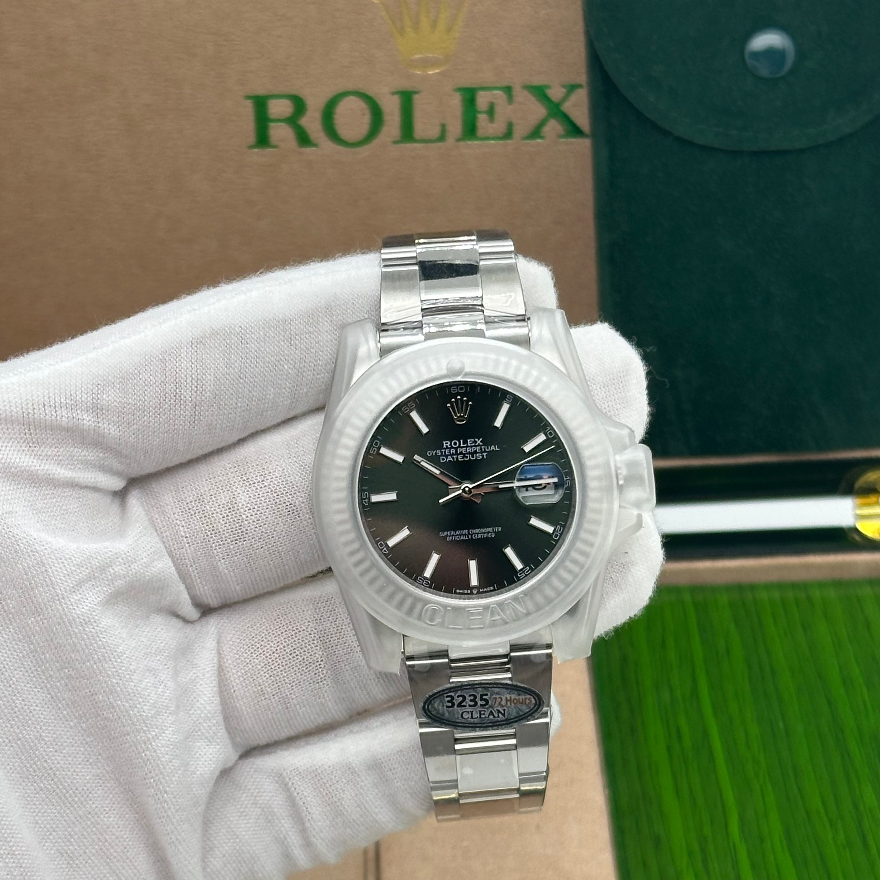 Rolex Datejust 41MM Super Clone – Wimbledon Dial (Swiss 3235 V3)
