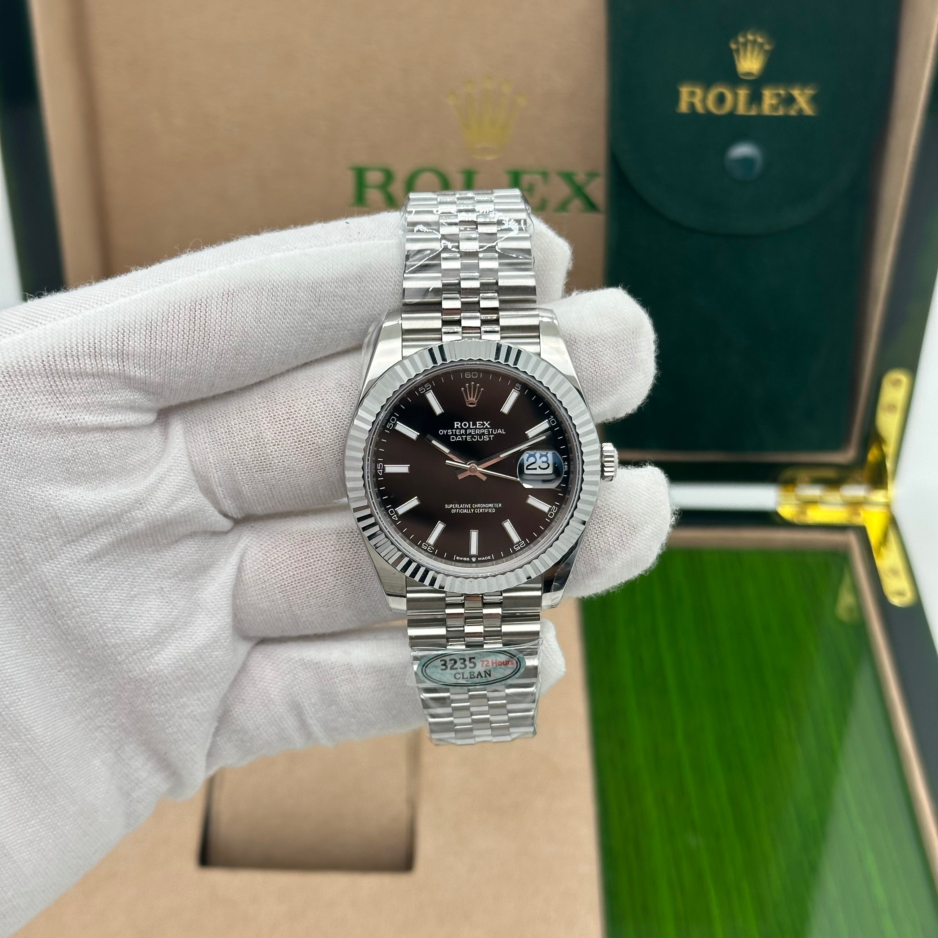 Rolex Datejust 41MM NEW 2023 Black Stick Dial Jubilee Bracelet