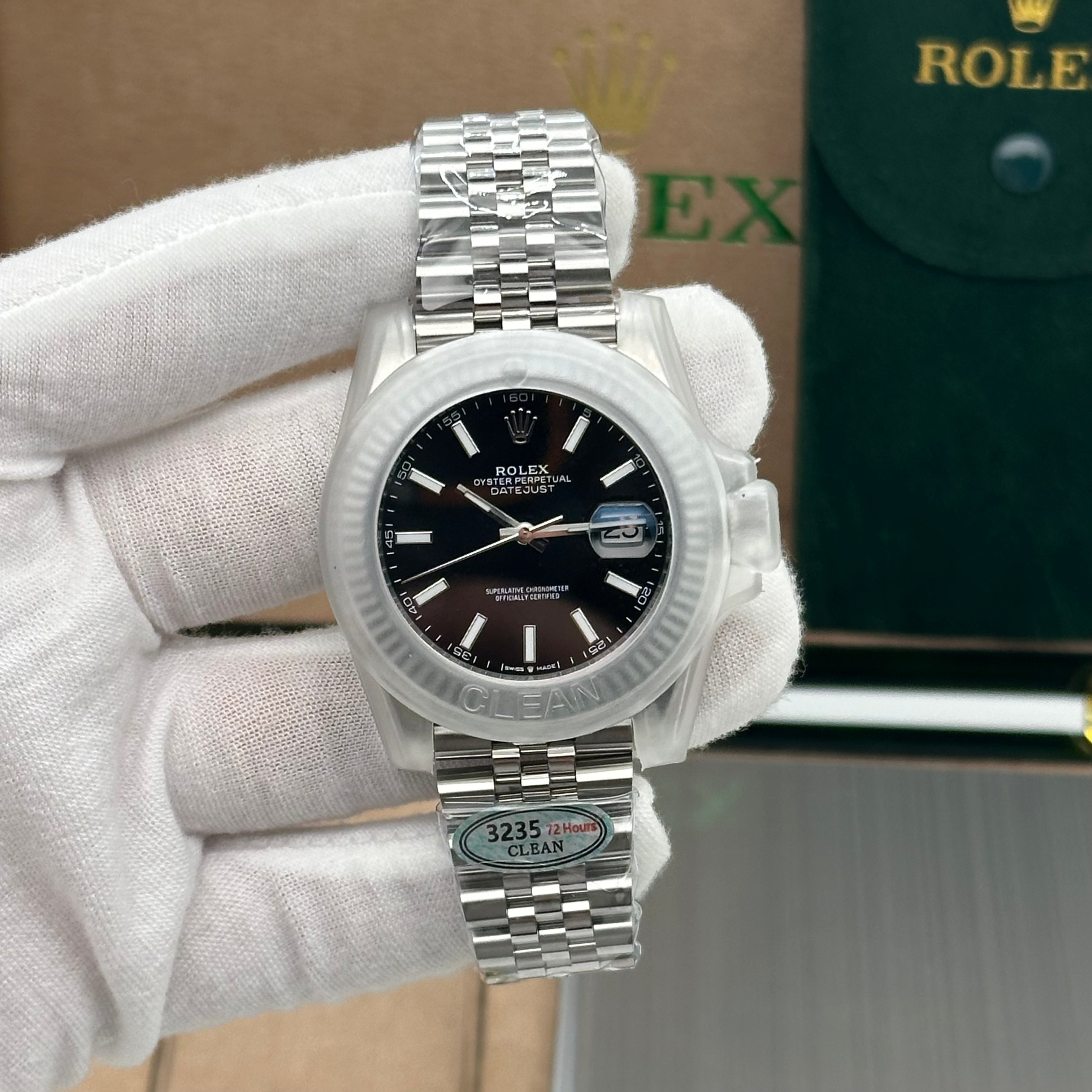 Rolex Datejust 41MM NEW 2023 Black Stick Dial Jubilee Bracelet