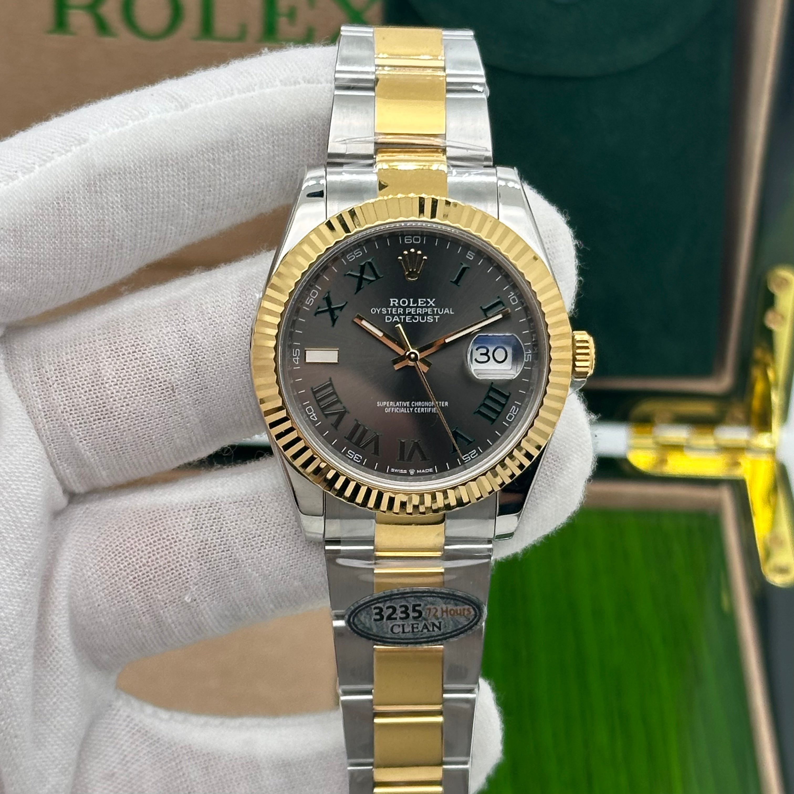 Rolex Datejust 41mm Two-Tone Oyster Gold  – Slate Roman Dial