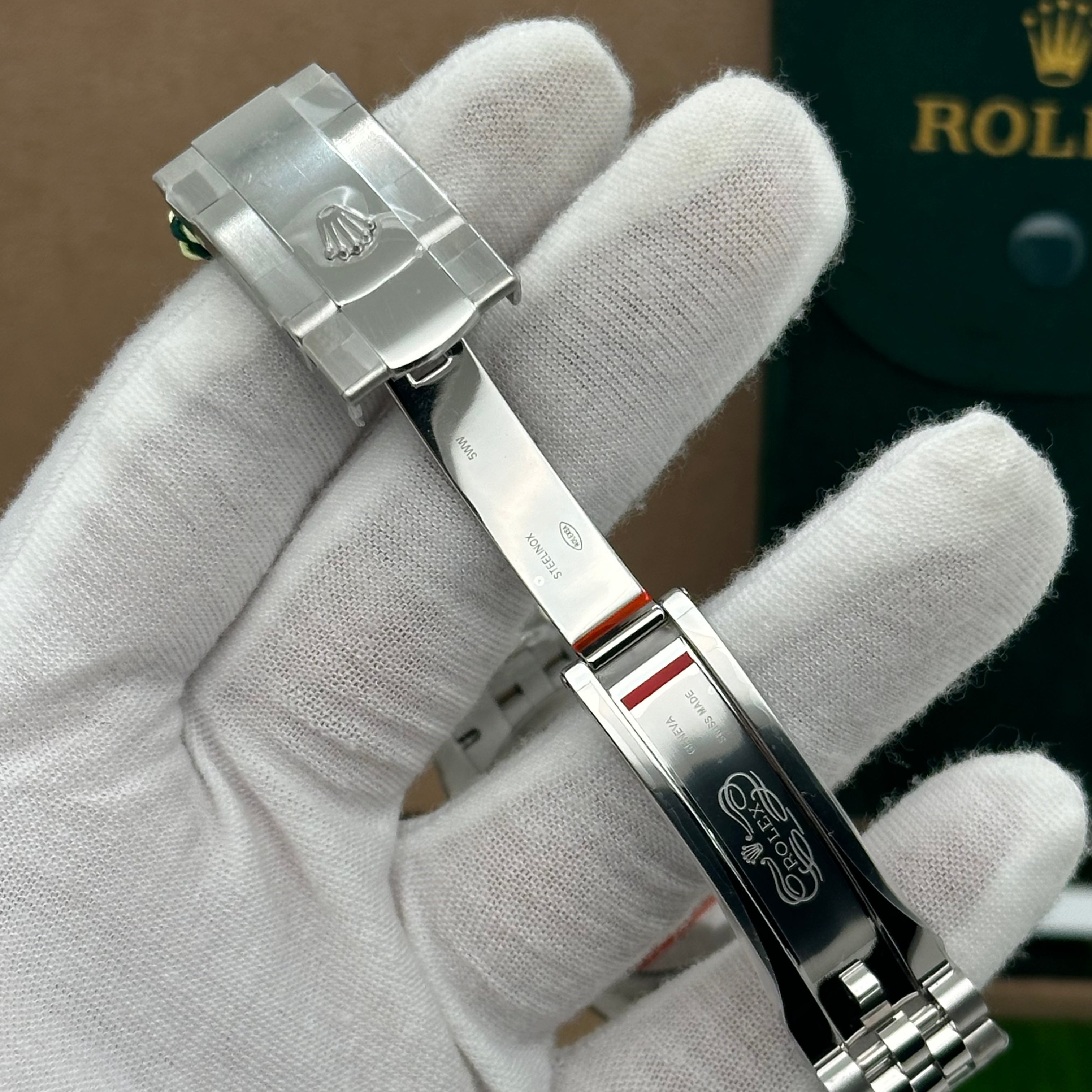 Rolex Datejust 36mm Oyster Perpetual Green Palm Motif Dial with Diamonds