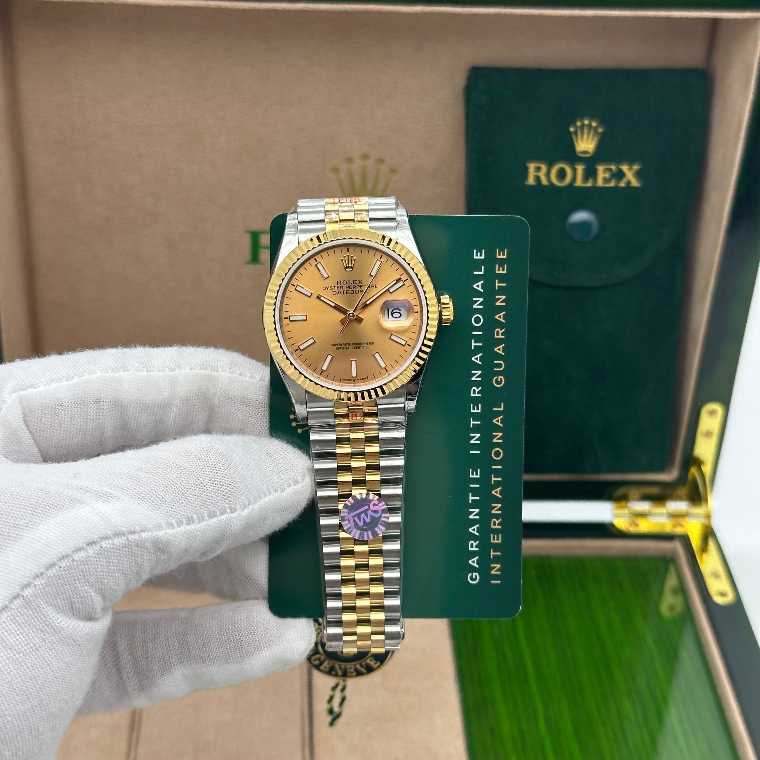 Rolex Datejust 36mm Champagne Dial Two-Tone Jubilee – Fluted Bezel