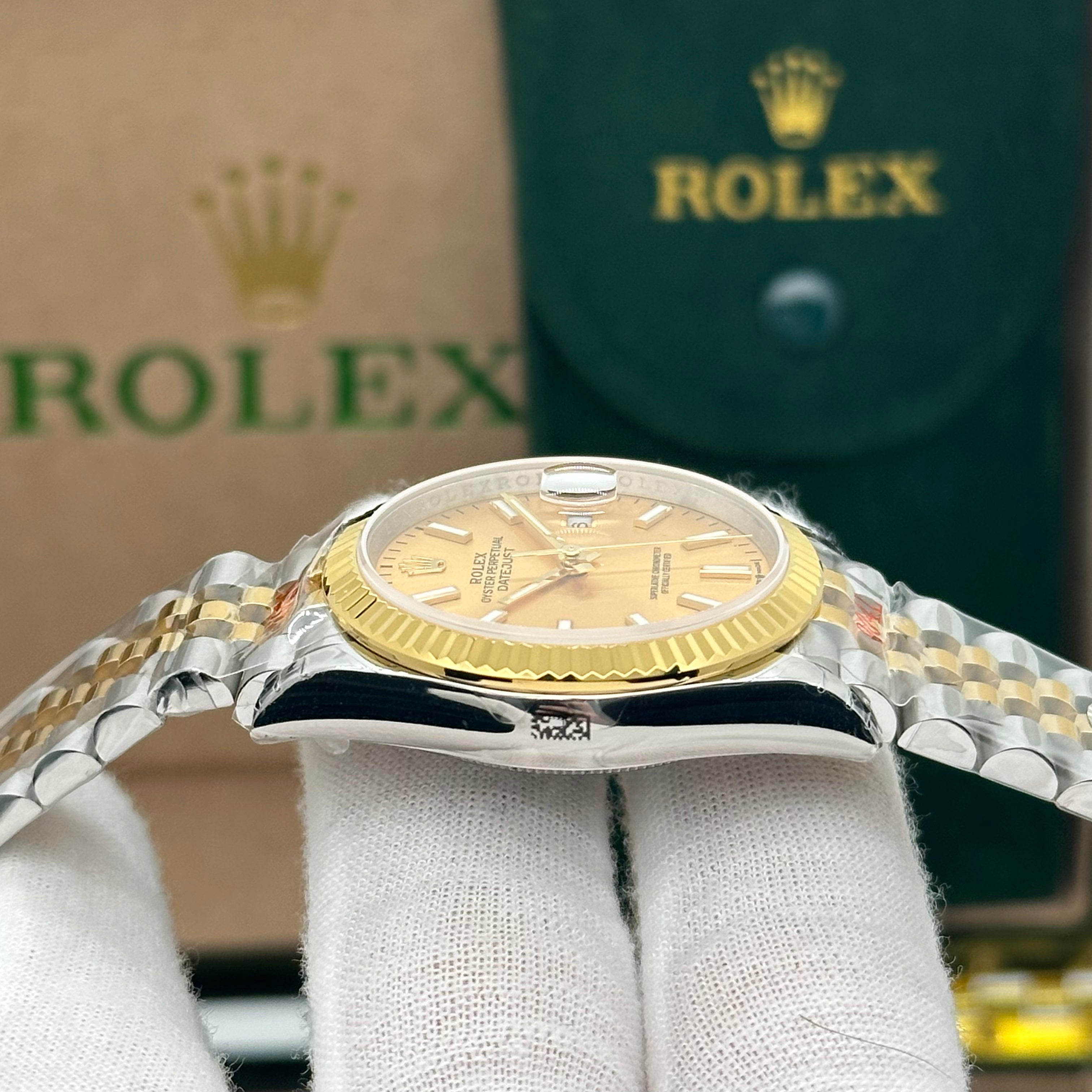 Rolex Datejust 36mm Champagne Dial Two-Tone Jubilee – Fluted Bezel