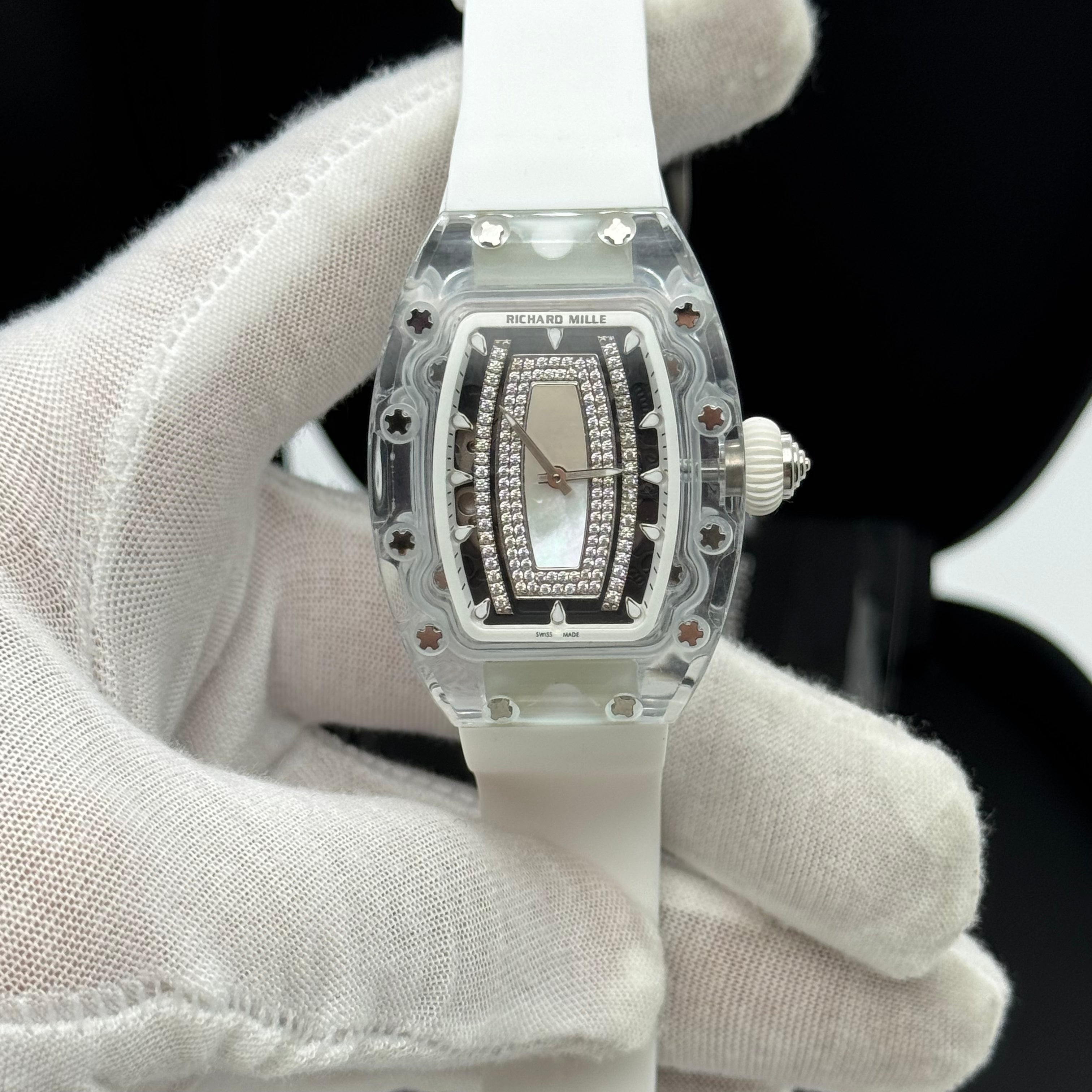 Richard Mille RM 07-02 Sapphire – Diamond Bezel White Strap