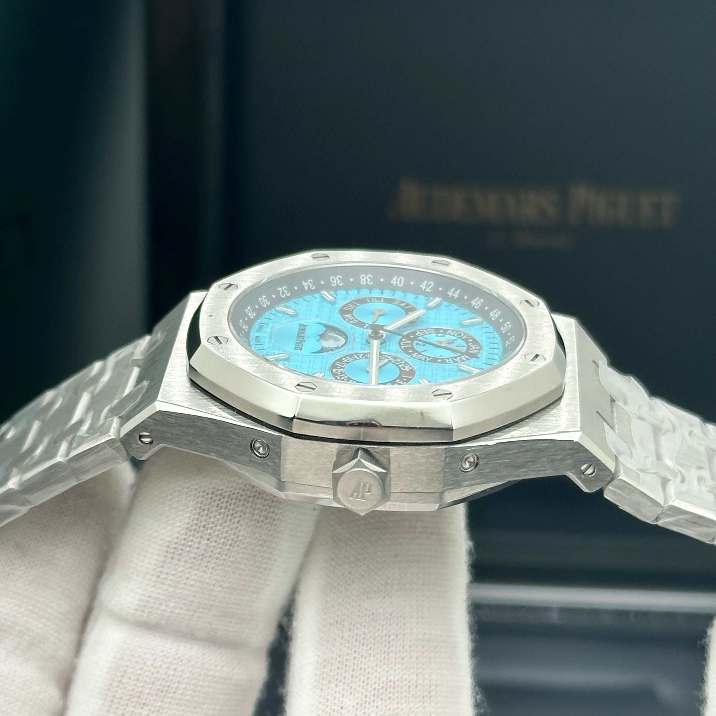 Audemars Piguet Royal Oak Perpetual Calendar – Turquoise Blue Dial – Swiss Super Clone 1:1