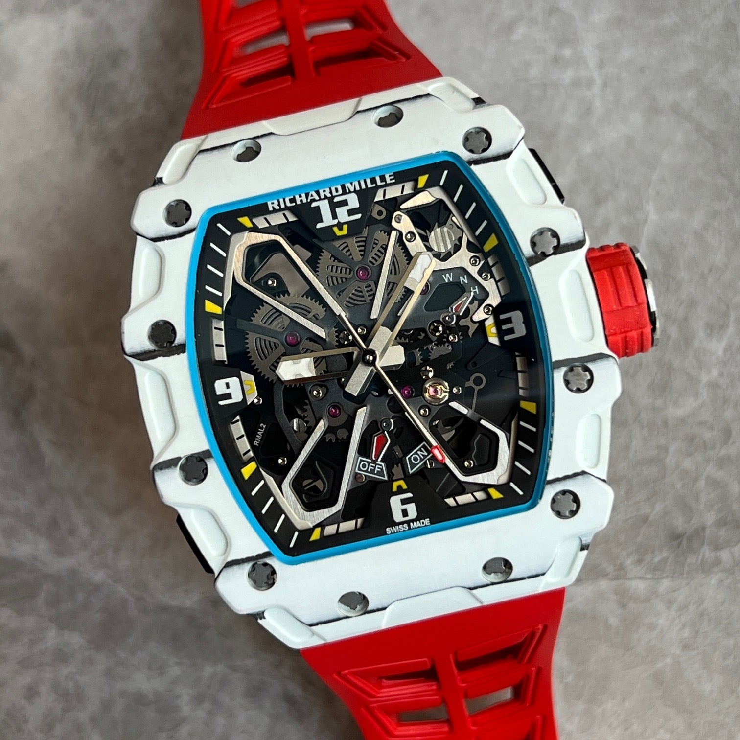 Richard Mille RM 35-03 Rafael Nadal – White Quartz TPT® with Red Strap